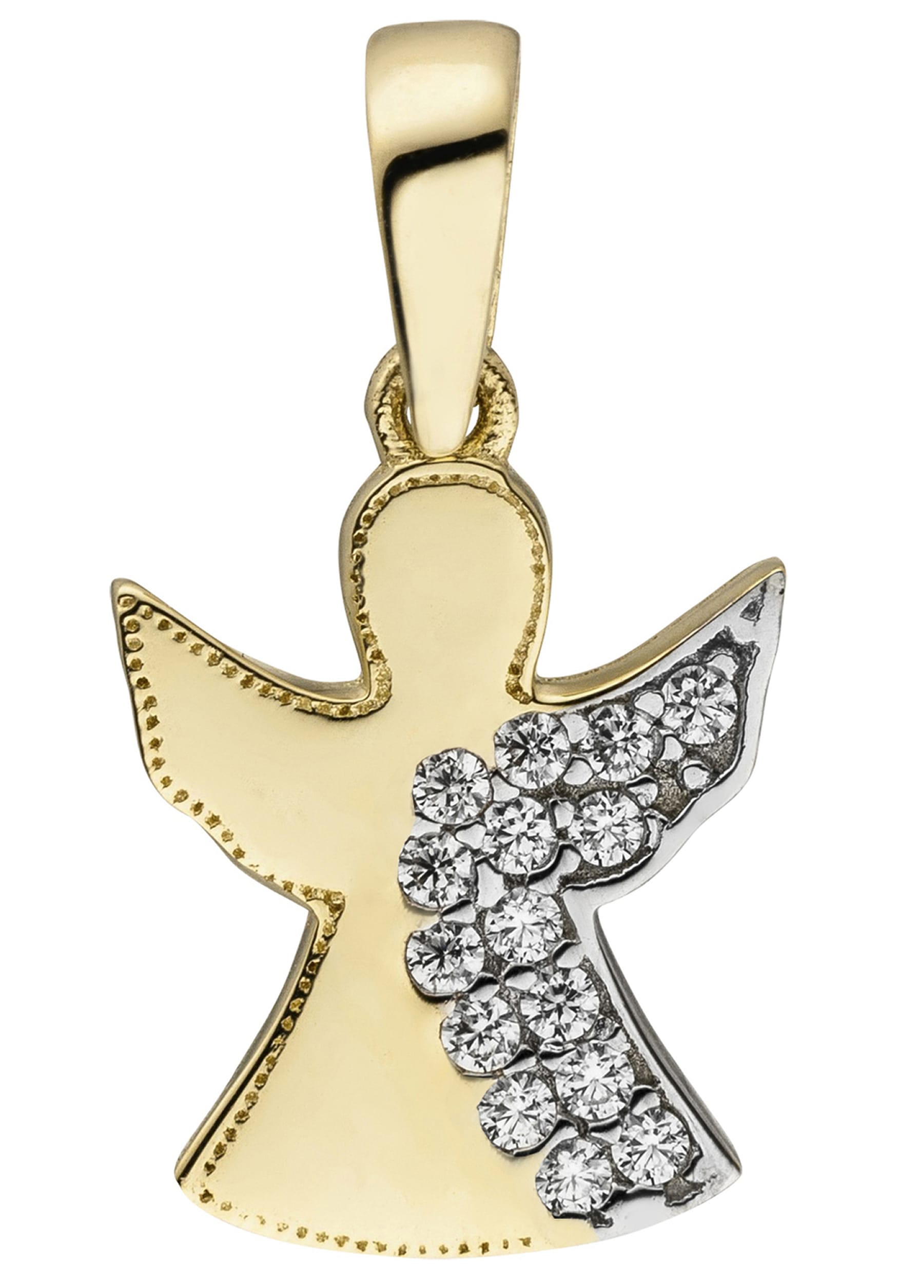 JOBO Kettenanhänger »Anhänger Engel mit 333 Schutzengel«, bestellen 15 Zirkonia BAUR | Gold