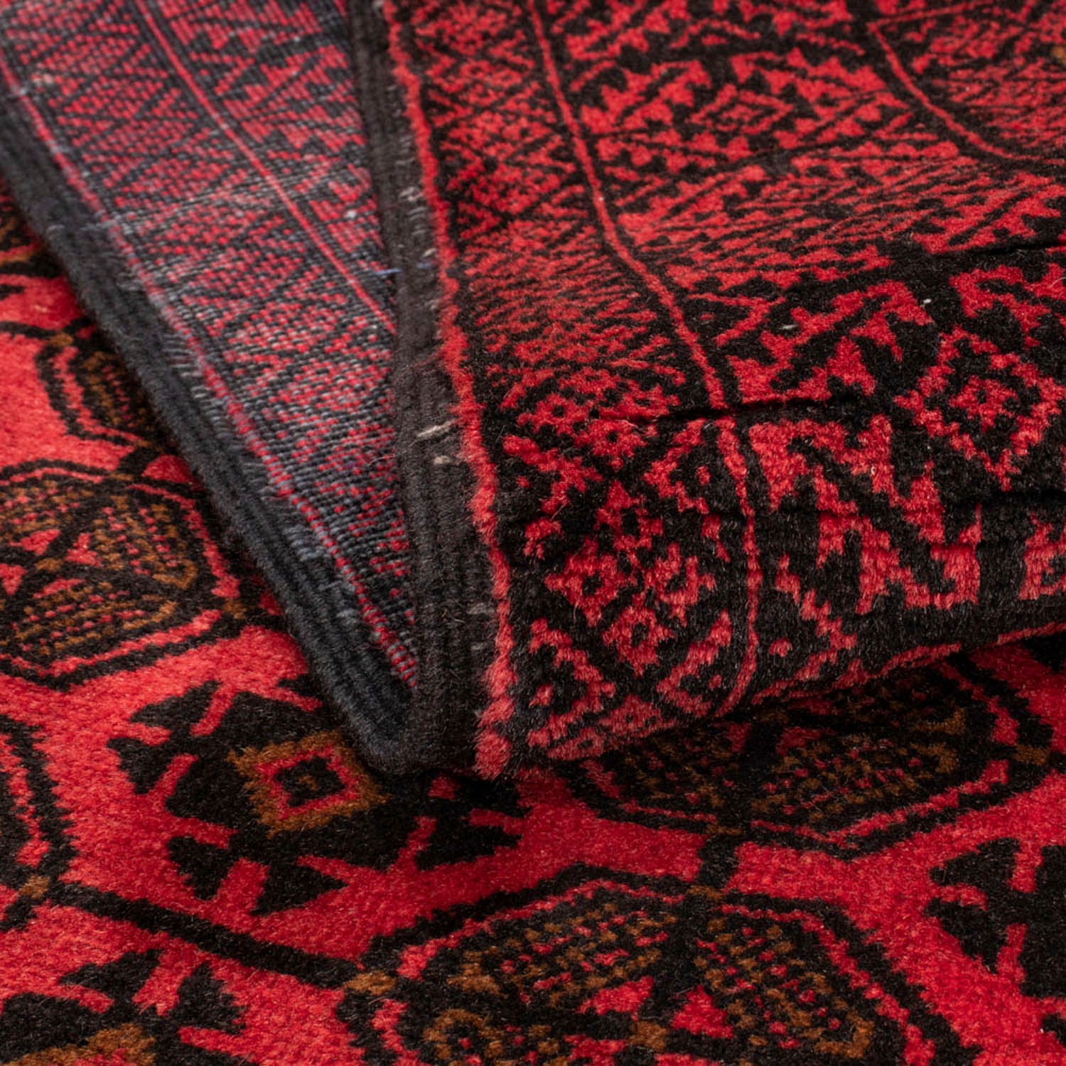 morgenland Hochflor-Läufer »Belutsch Durchgemustert Rosso 205 x 112 cm«, rechteckig, Handgeknüpft