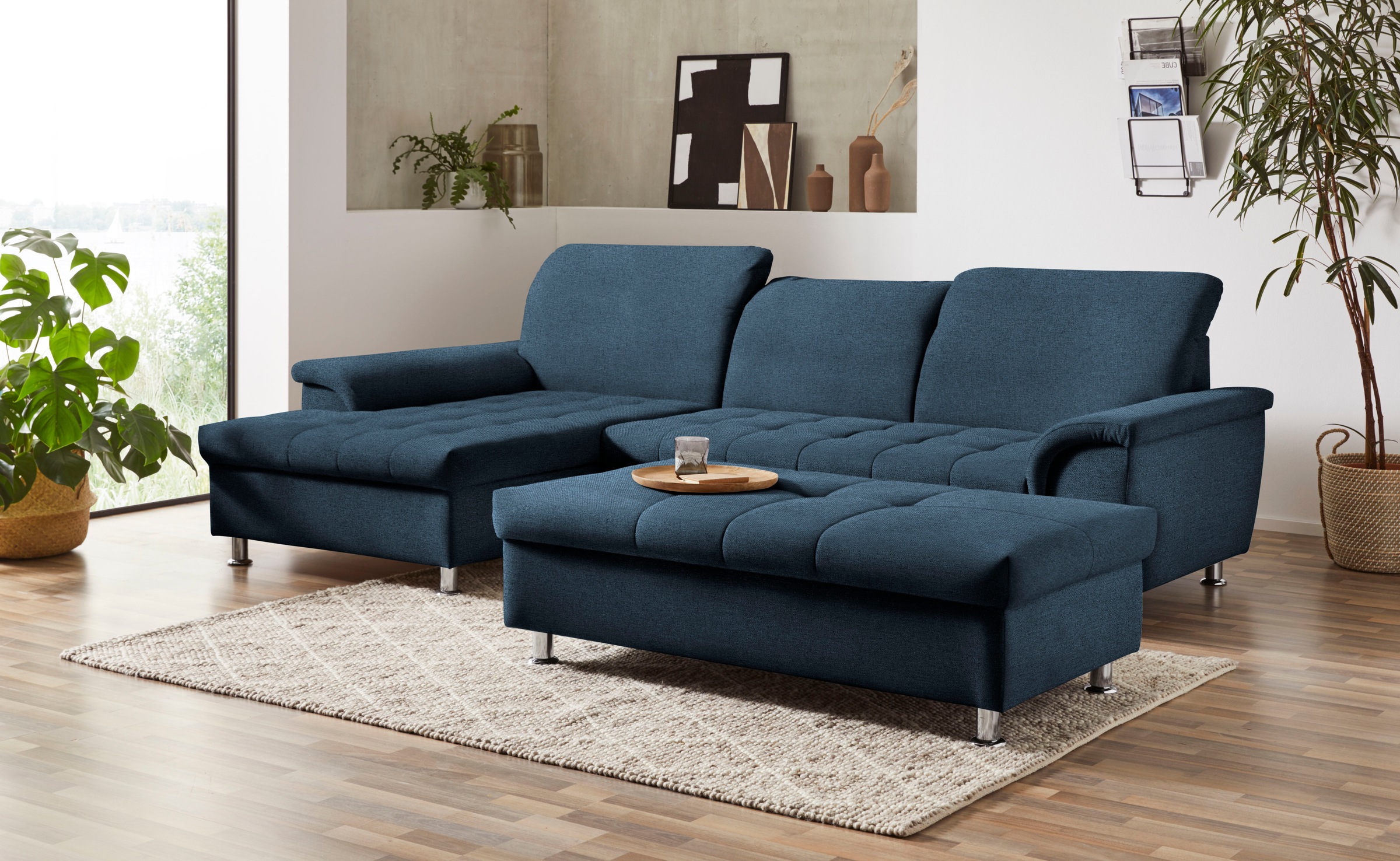 DOMO collection Ecksofa »Franzi L-Form«, wahlweise mit Kopfteilverstellung (dann Tiefe: 170 cm)