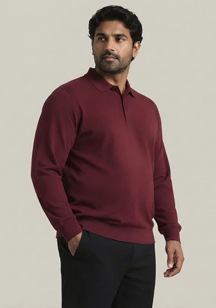 Mans World Plus Poloshirt "auch in Grosse Größen bis Gr. 7XL Bauch-Fit" mit Langarm, klassischer Polokragen, mit Knopfleiste am Ausschnitt