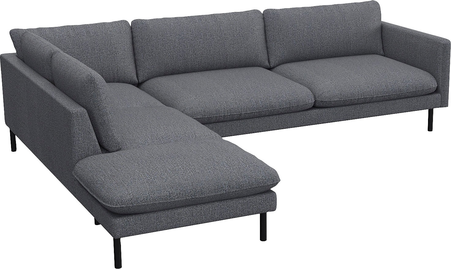 FLEXLUX Ecksofa »Bolzano, elegant und bequem, L-Form«, Sitzaufbau mit Kaltschaum & Stahl-Wellen, lose Sitz -& Rückenkissen