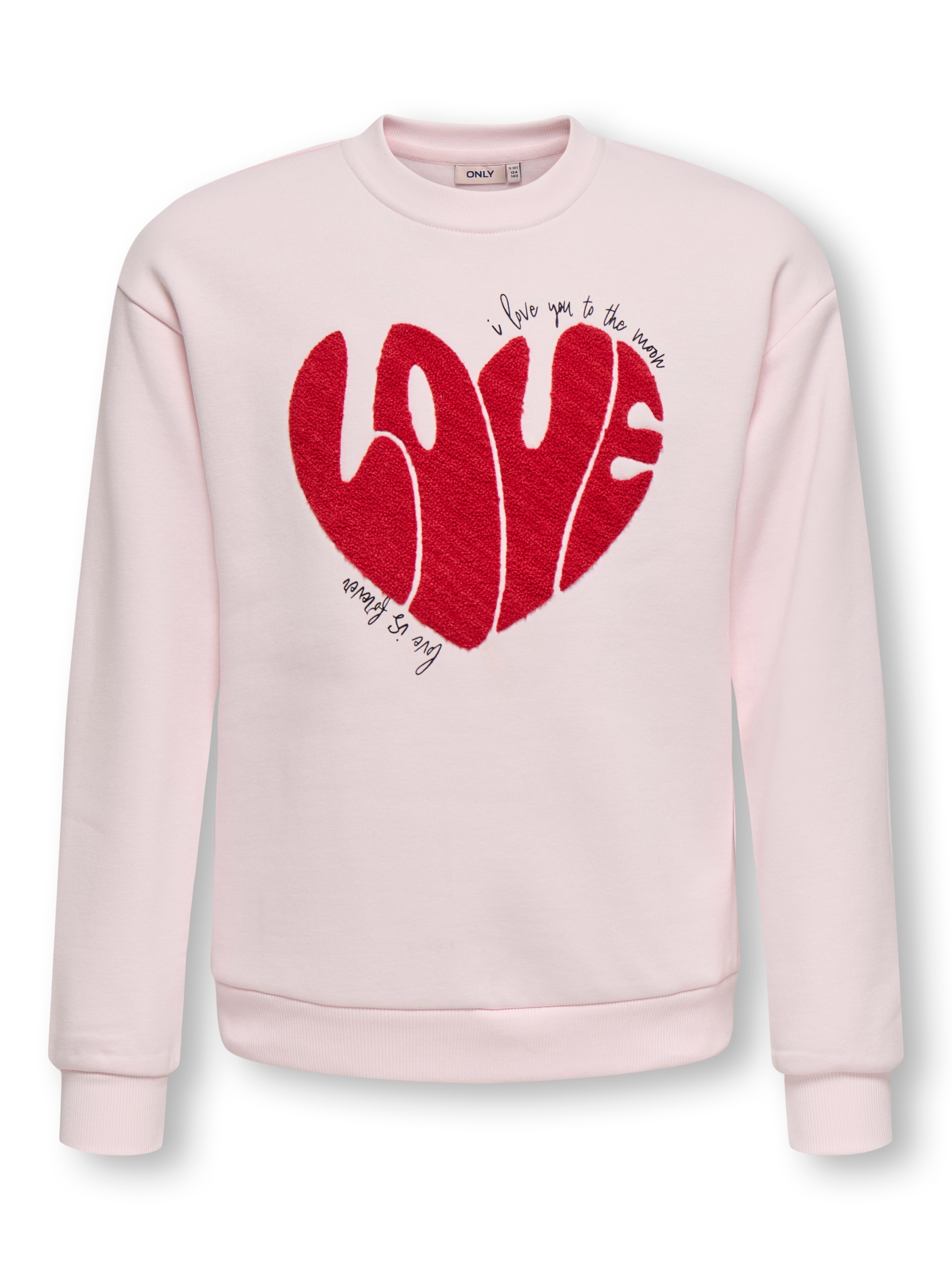 Thumbnail - KIDS ONLY Sweatshirt "KOGLOVELY LIFE LS BOXY PRINTED SWT", 1 tlg. in dezenter Boxy-Form