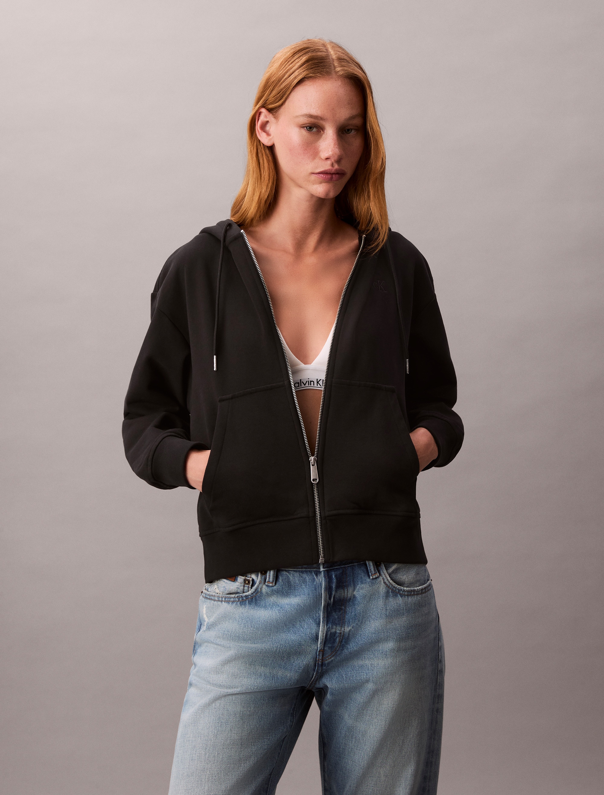 Calvin Klein Jeans Kapuzensweatshirt "ARCHIVE LOGO FRENCH TERRY FZ HOO", Mi günstig online kaufen