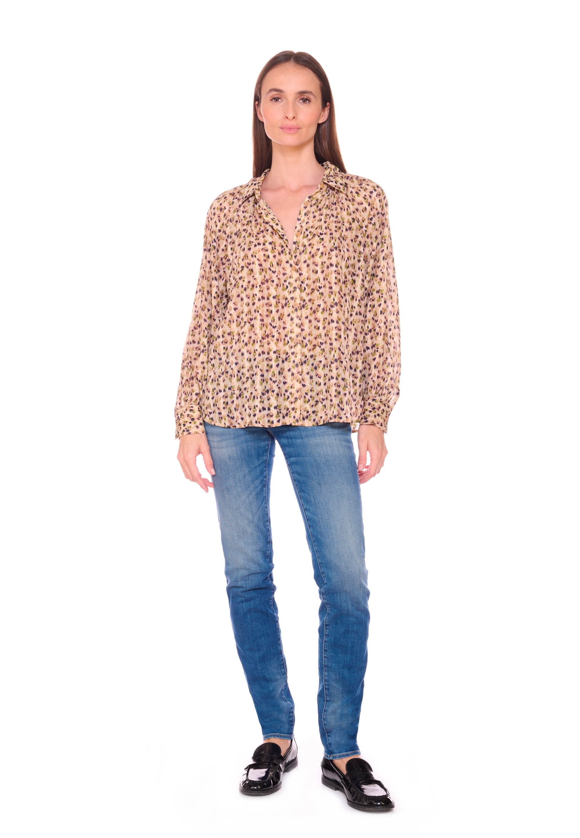 Le Temps Des Cerises Klassische Bluse »TALOU«, im angesagten Leo-Design