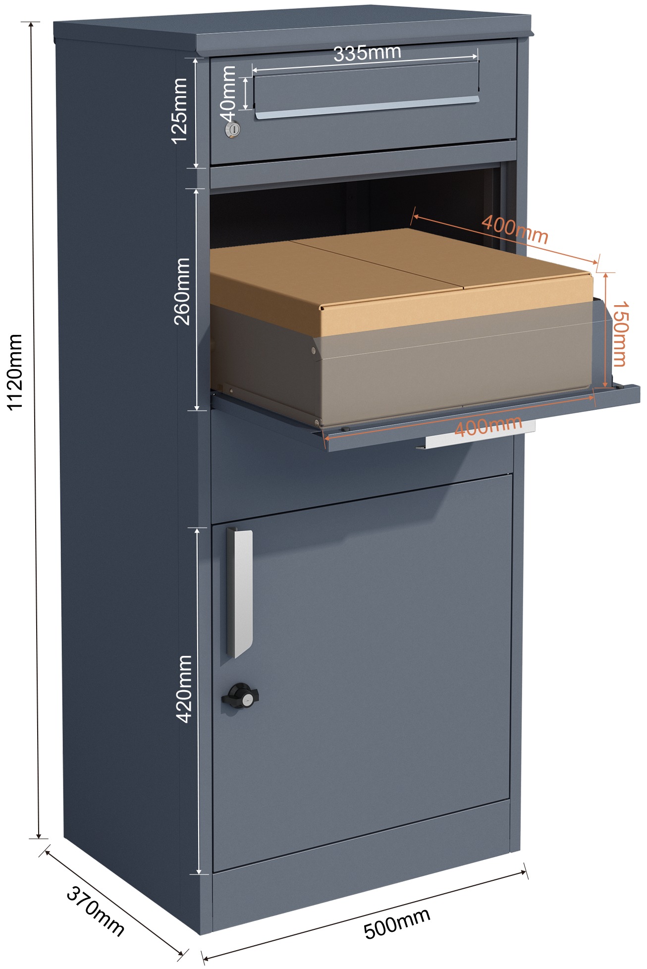 WESTMANN Paketbox »Pedro« BxTxH: 50x37x112 cm
