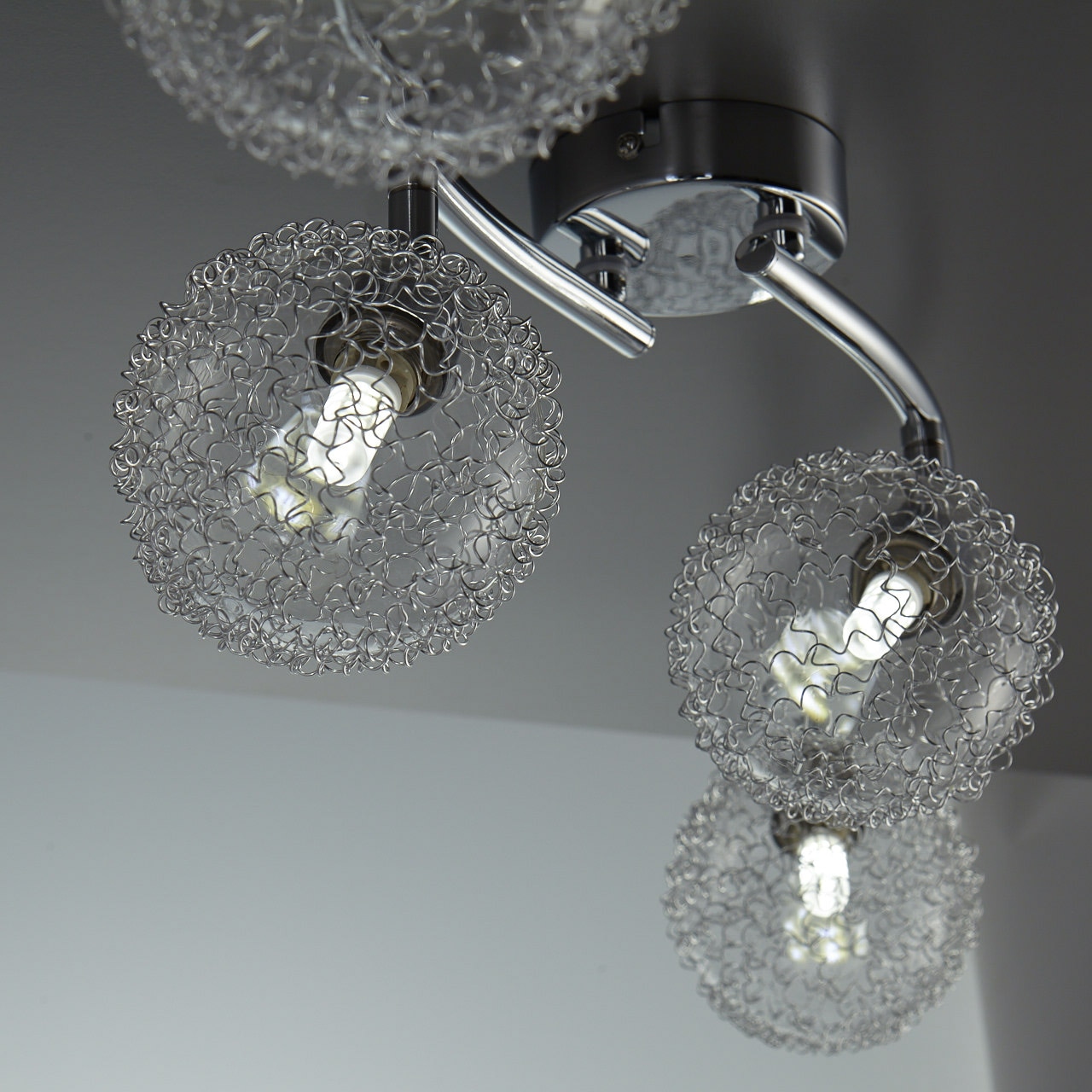 B.K.Licht LED Deckenspot »Lepus«, 4 flammig-flammig, LED Deckenleuchte chrom modern Wohnzimmer Design schwenkbar G9