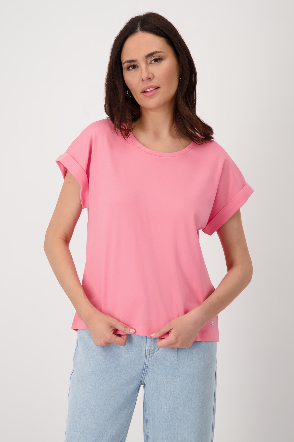 Monari T-Shirt "Shirt Basic Pima uni", Mit Rundhalsausschnitt günstig online kaufen