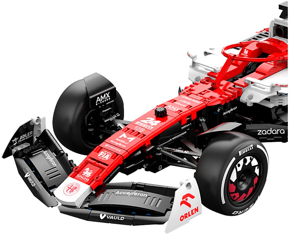 Jamara Modellauto »Bricks Bausätze, Alfa Romeo F1 C42, 1:8, rot«, besteht aus 2306 Teilen