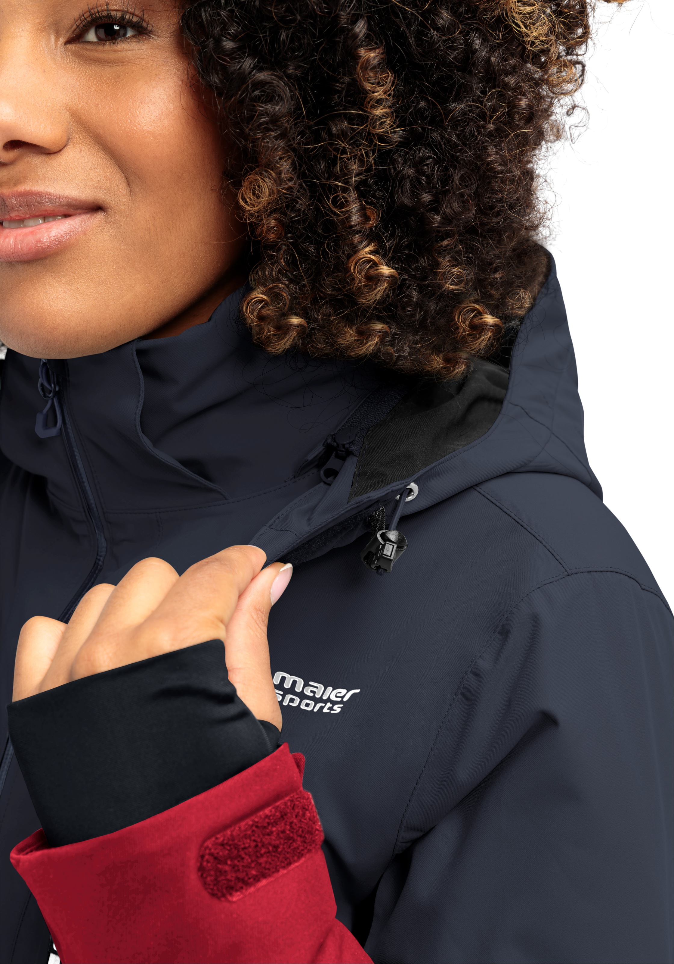 Maier Sports Skijacke »Vidra«, Damen Winterjacke, wind/wasserdicht, 3 RV-Taschen und Kapuze