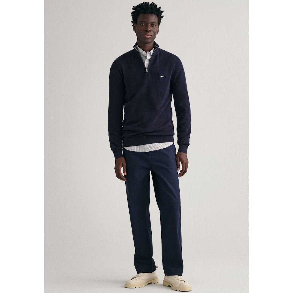 Gant Troyer »COTTON PIQUE HALFZIP«, mit Piqué-Struktur