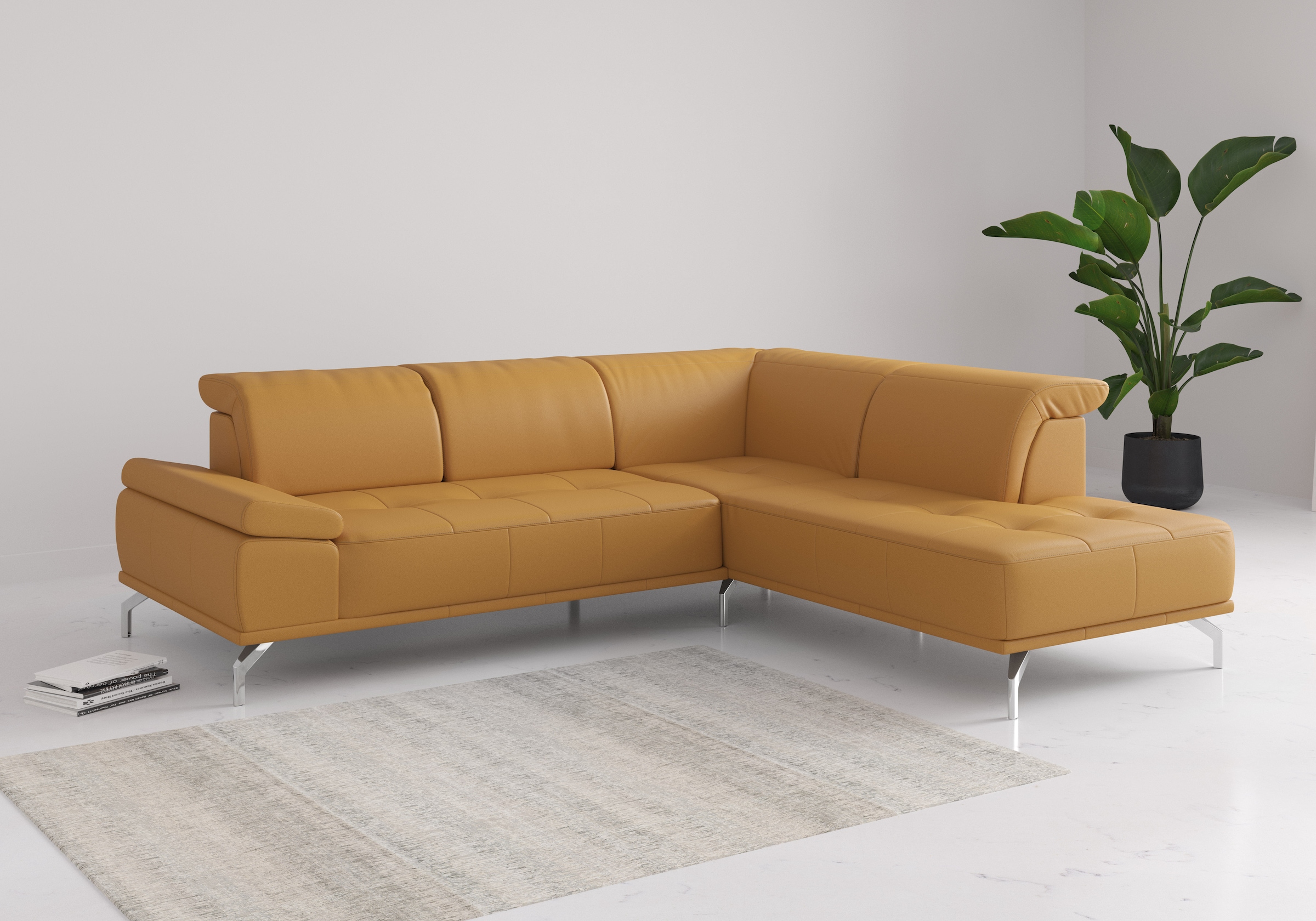 OTTO home Ecksofa "Caluna" Inkl.Sitztiefenverstellung, wahlweise mit Kopf- und Armteilverstellung