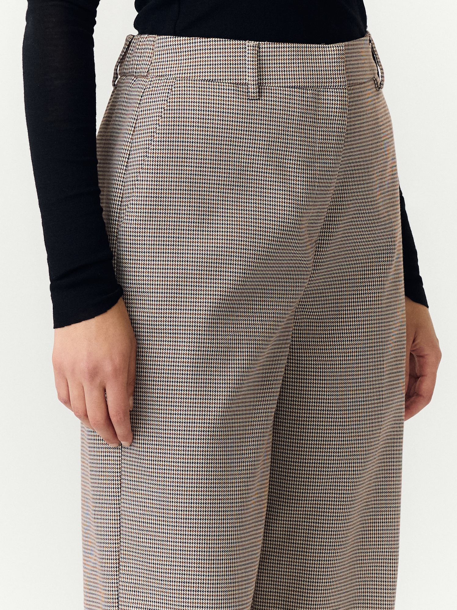 Y.A.S Anzughose »YASCHEKKA HW WIDE PANTS NOOS«  Materialmix, high waist