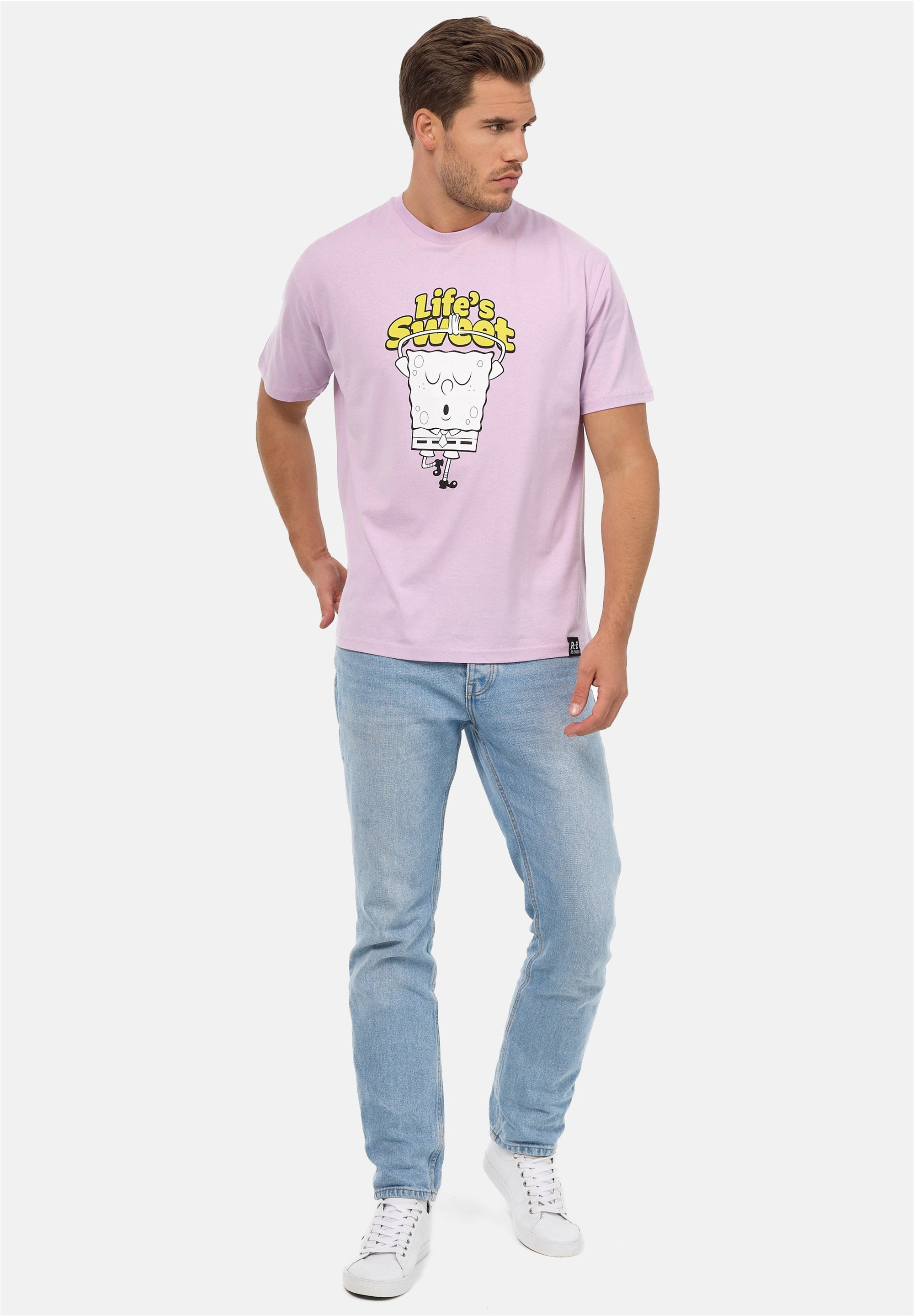 Recovered T-Shirt »SpongeBob Lifes Sweet Relaxed«, (1 tlg.), im lockeren Schnitt
