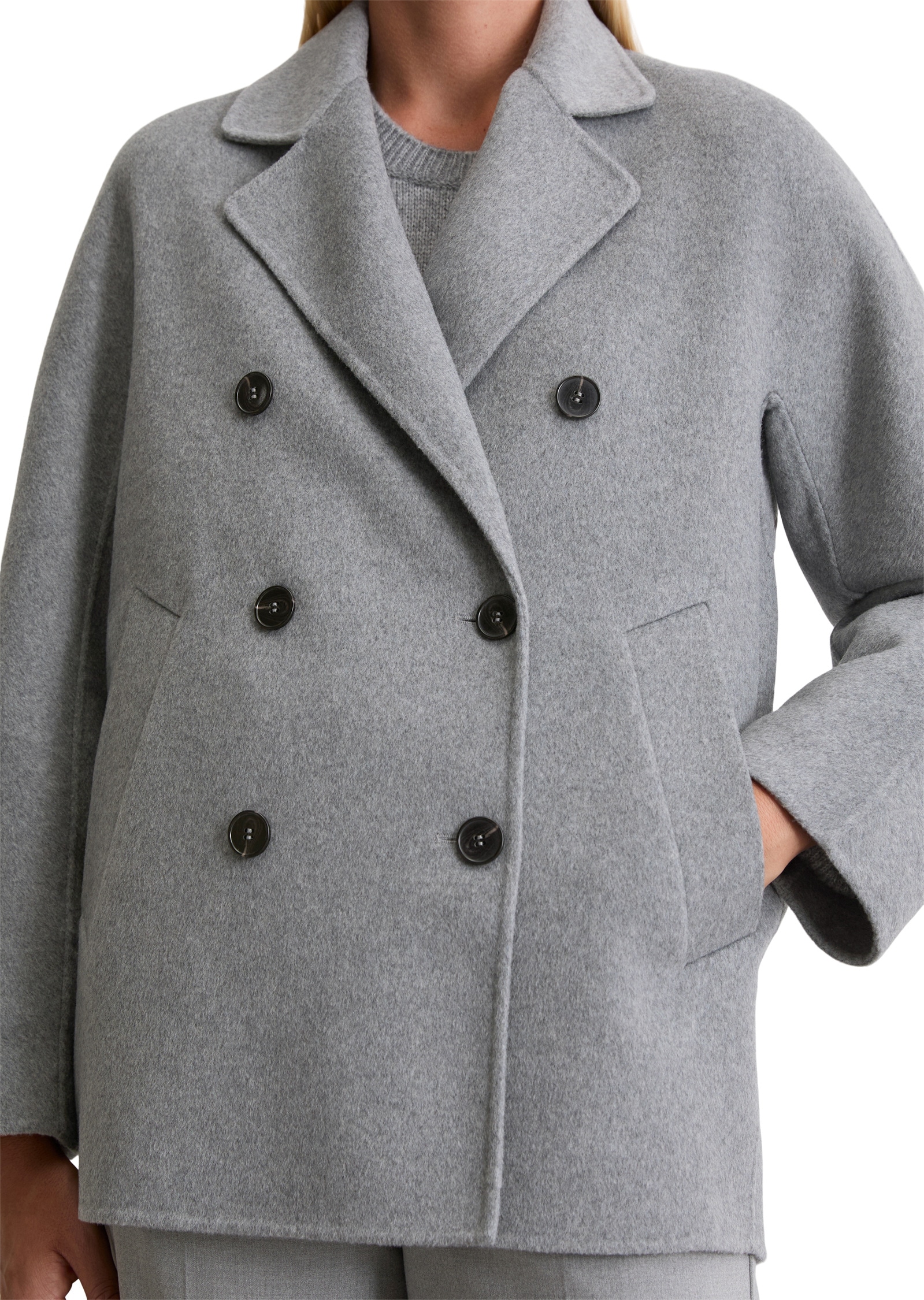 Marc O'Polo Outdoorjacke »aus Wolle-Mix«, ohne Kapuze