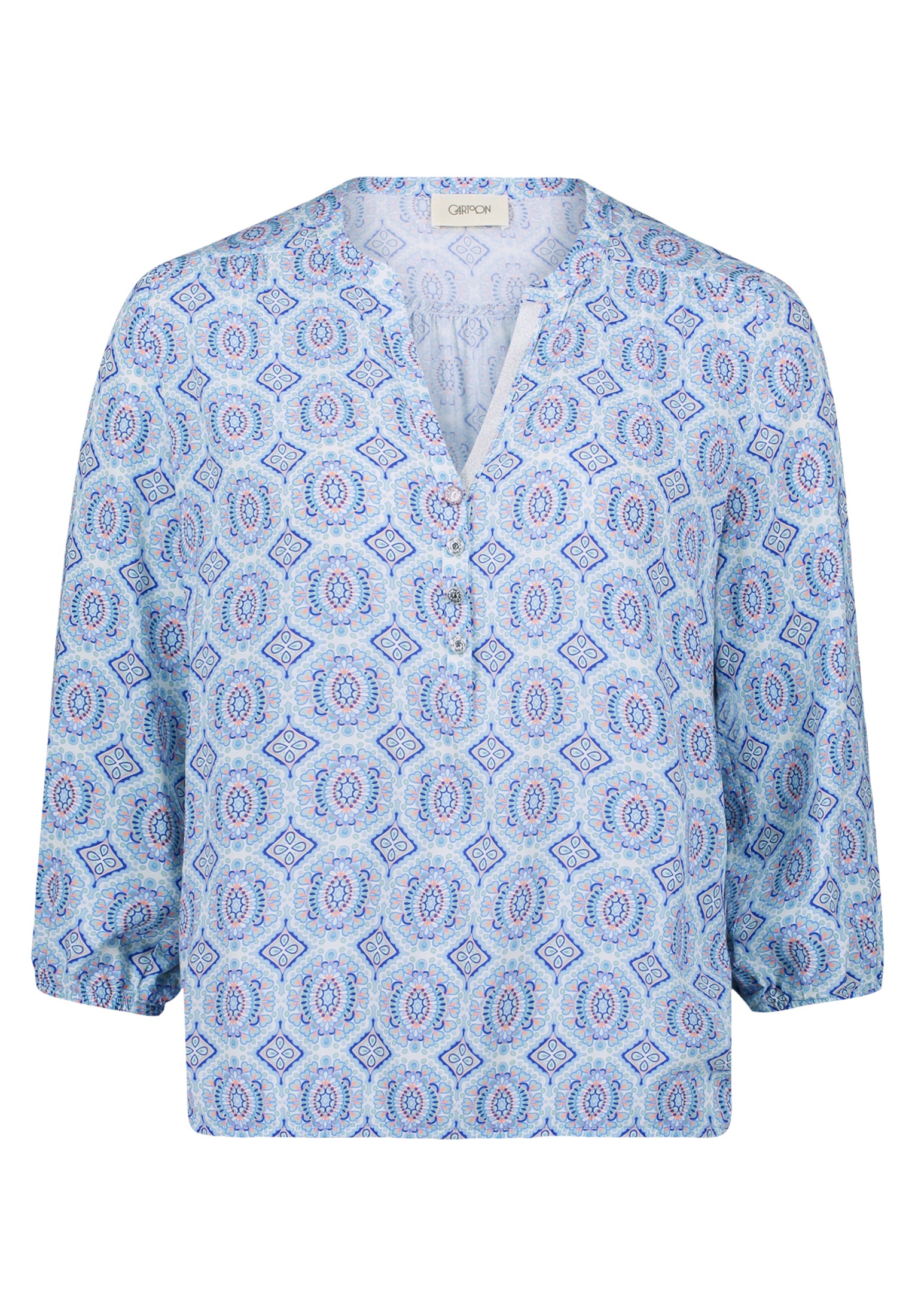 Cartoon Schlupfbluse "Damen Casual-Bluse mit Muster" günstig online kaufen