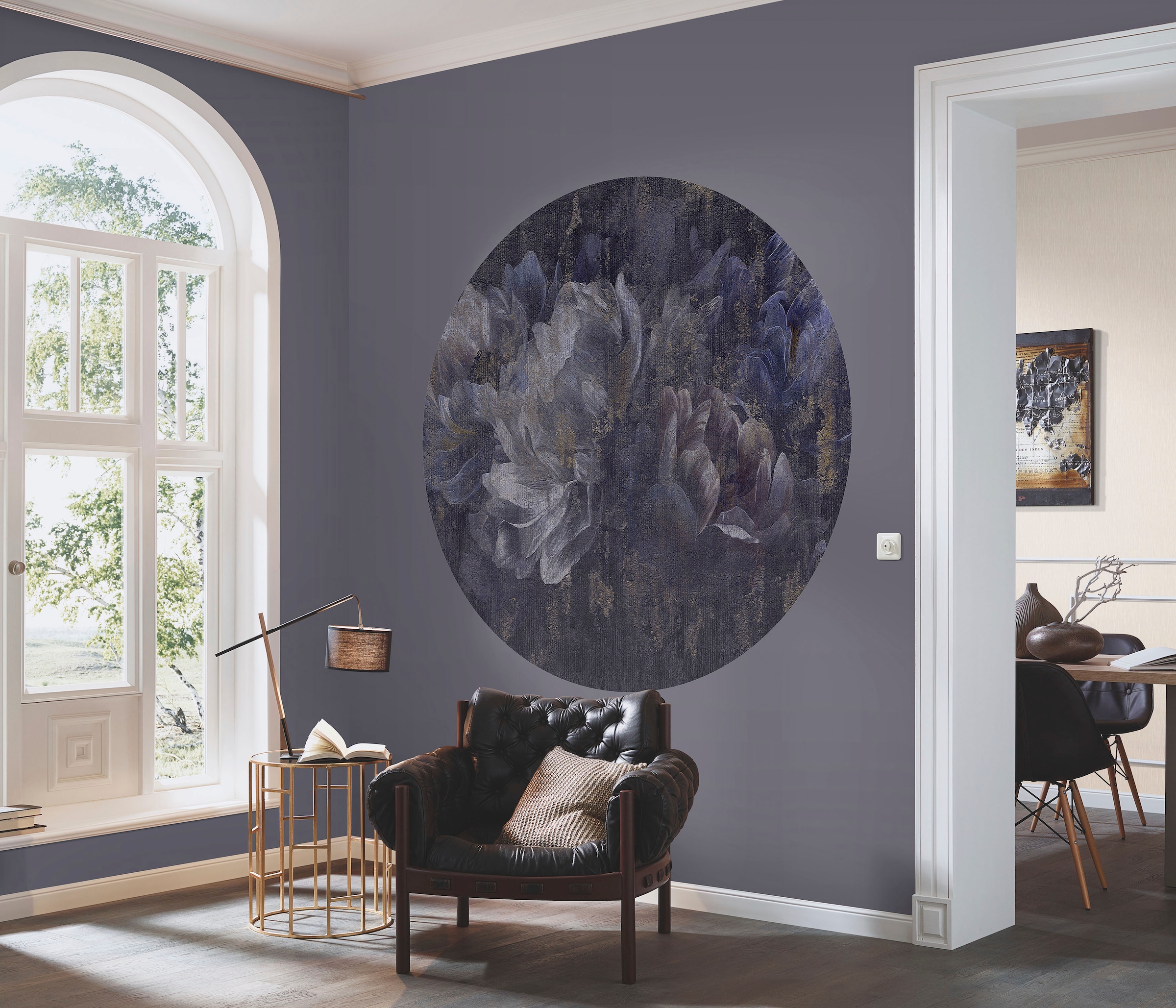 Fashion for walls "Queen of Night" floral glatt Phthalate frei