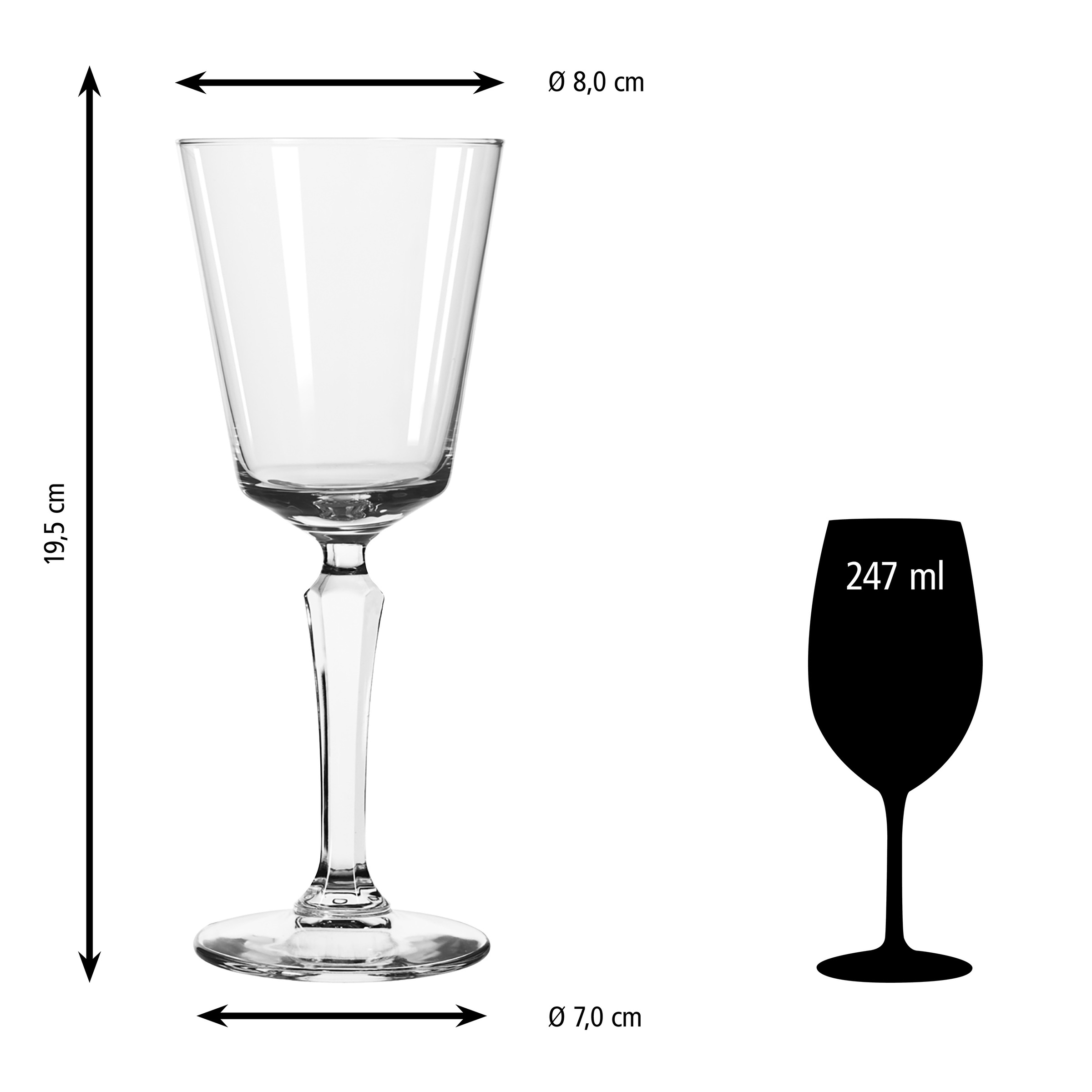 LIBBEY Weinglas »Libbey 12er Set -SPEAKEASY- im nostalgischen Charme«, (Set, 12 tlg.), 247 ml, hochwertig verarbeitet, im modernen Design