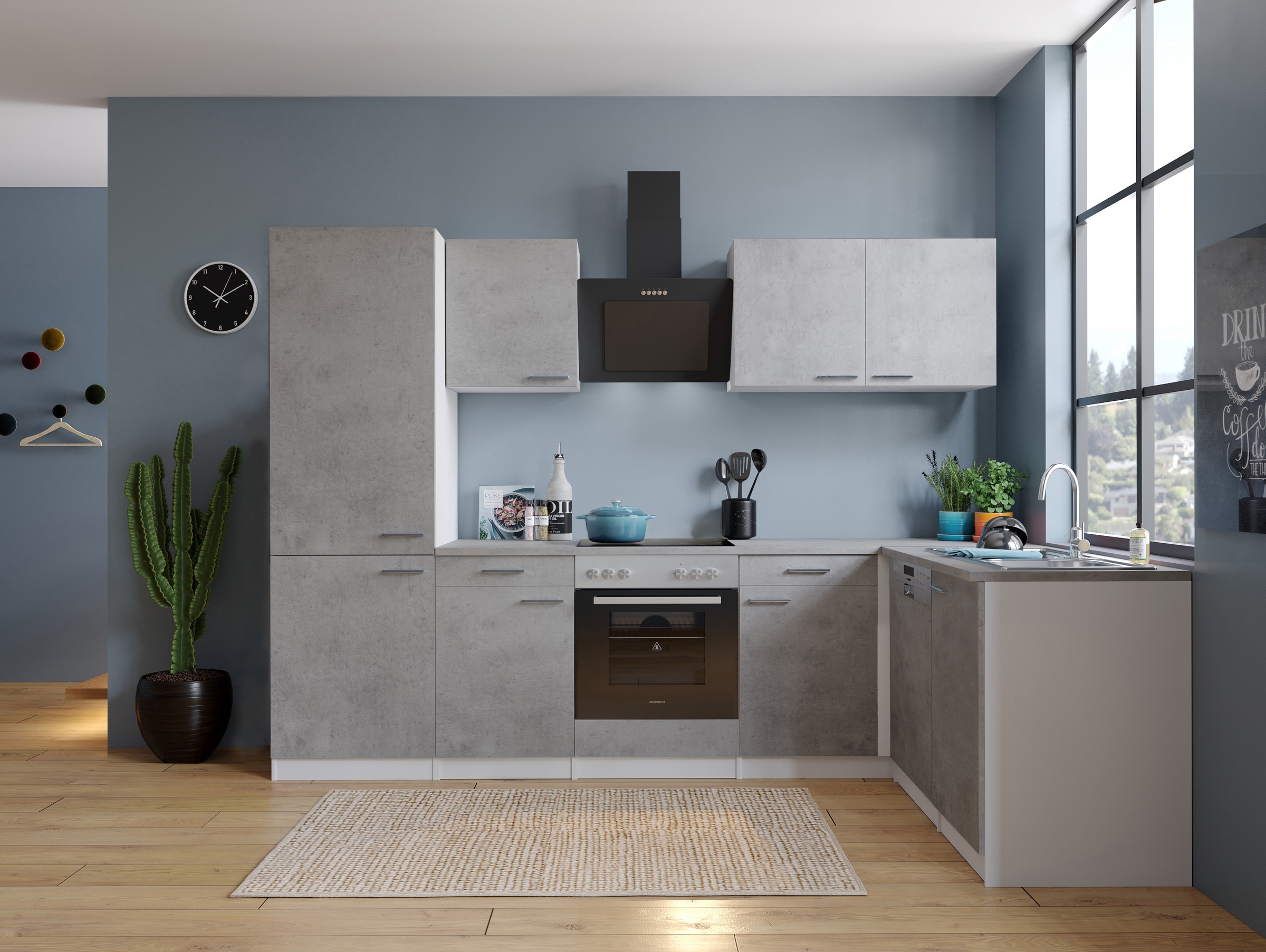 MESANA Winkelküche "Malia", Breite 280 cm, 85 cm Arbeitshöhe, in exklusiver günstig online kaufen