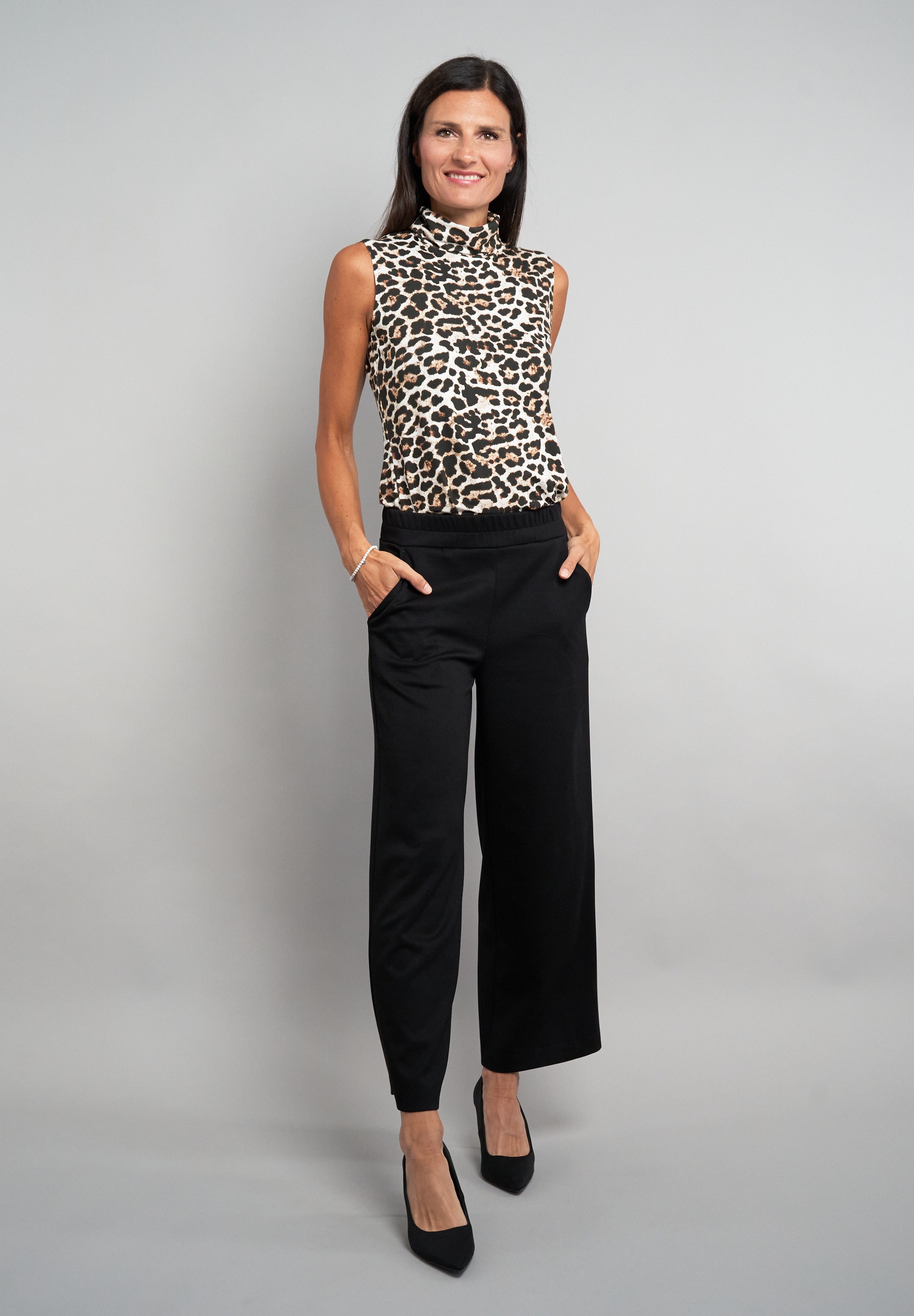 Seidel Moden Shirttop »Exklusiv bei OTTO«, mit Animal-Print und hohem Kragen - MADE IN GERMANY