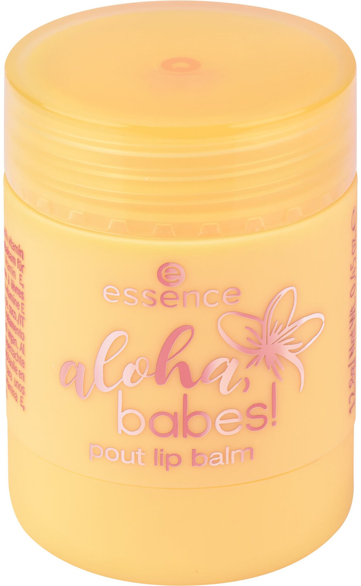 Essence Lippenbalsam »aloha, babes! pout lip balm«, (Set, 4 tlg.), Pflegend, zarter Kokosnussduft, perfekt für unterwegs, vegan.