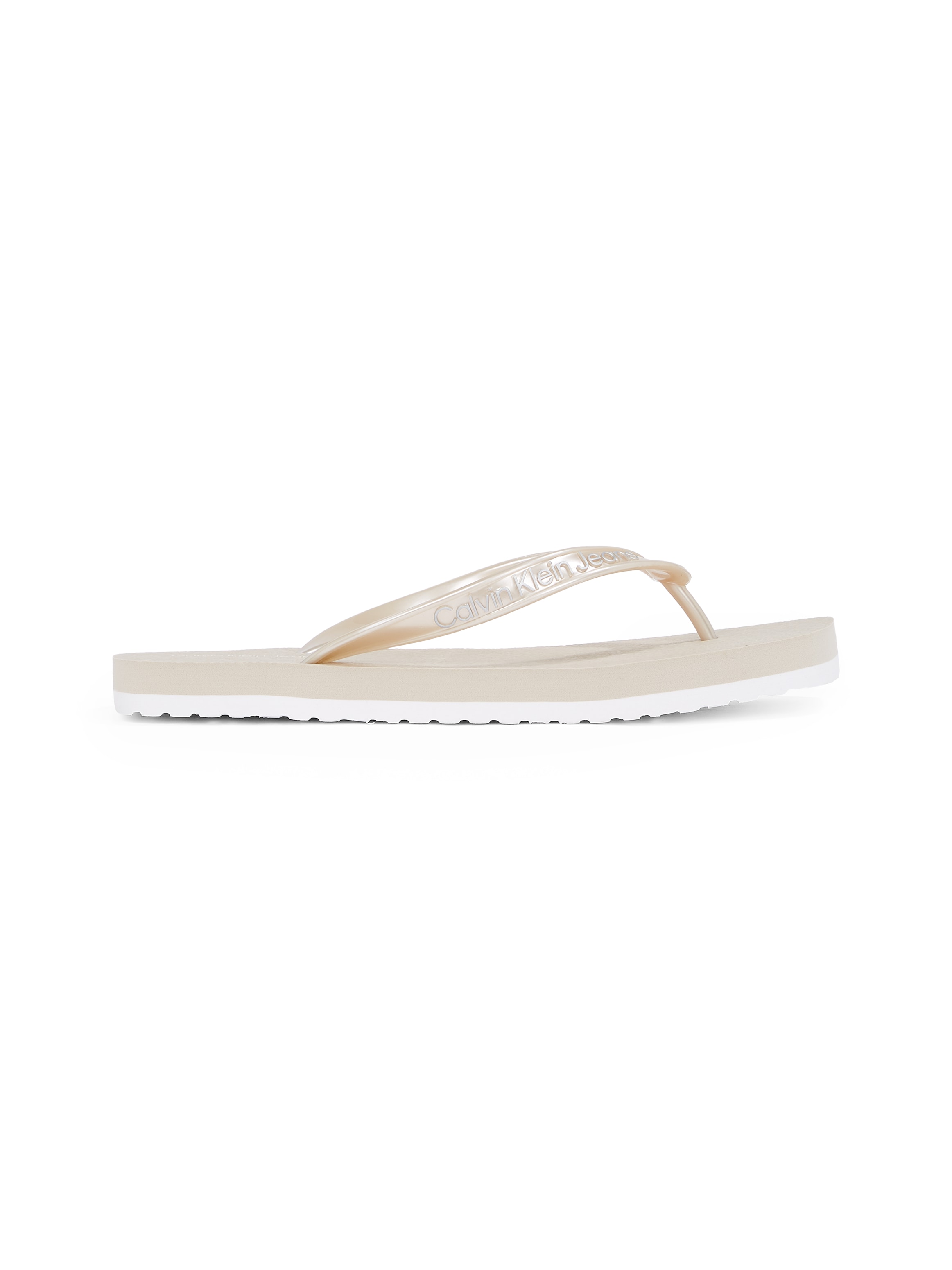 Calvin Klein Jeans Zehentrenner »THONG+ TPU METALLIC«, Sommerschuh, Badeschuh, Schlappen, Strandschuh mit Zehensteg