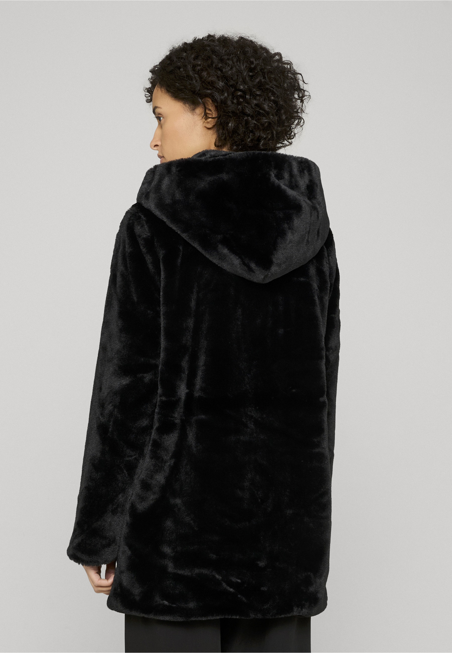 URBAN CLASSICS Parka »Urban Classics Damen Ladies Hooded Teddy Coat« 1 Stk. tlg. ohne Kapuze