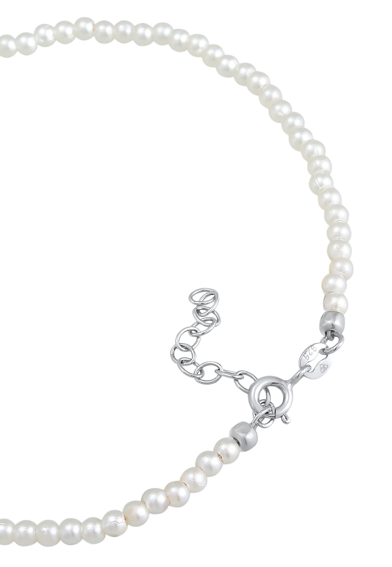 Elli Fußkette »Fußschmuck Perlen Synthetisch Klassik Basic 925 Silber«