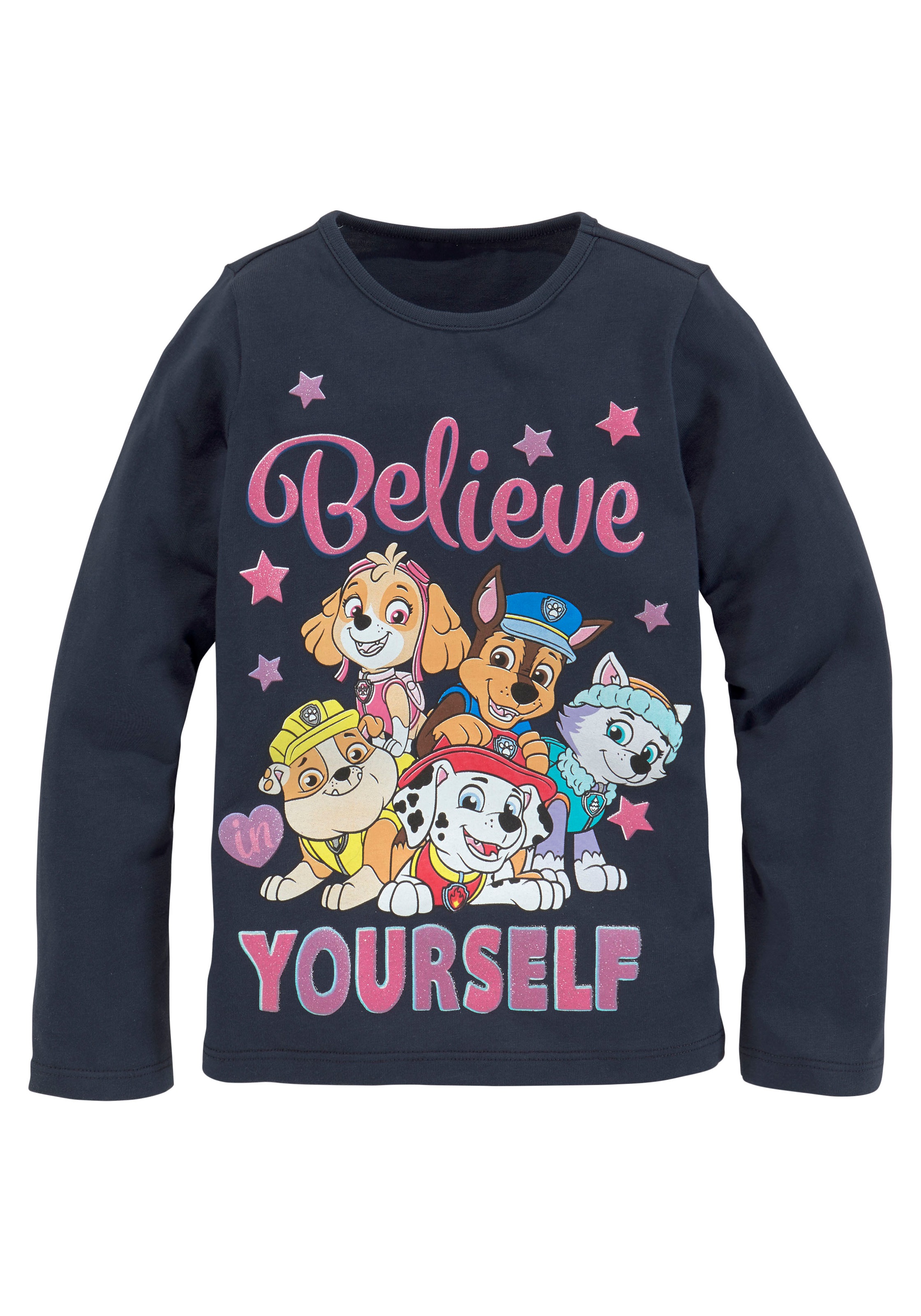 PAW PATROL Langarmshirt, Schriftzug mit PAW PATROL Team online kaufen | BAUR