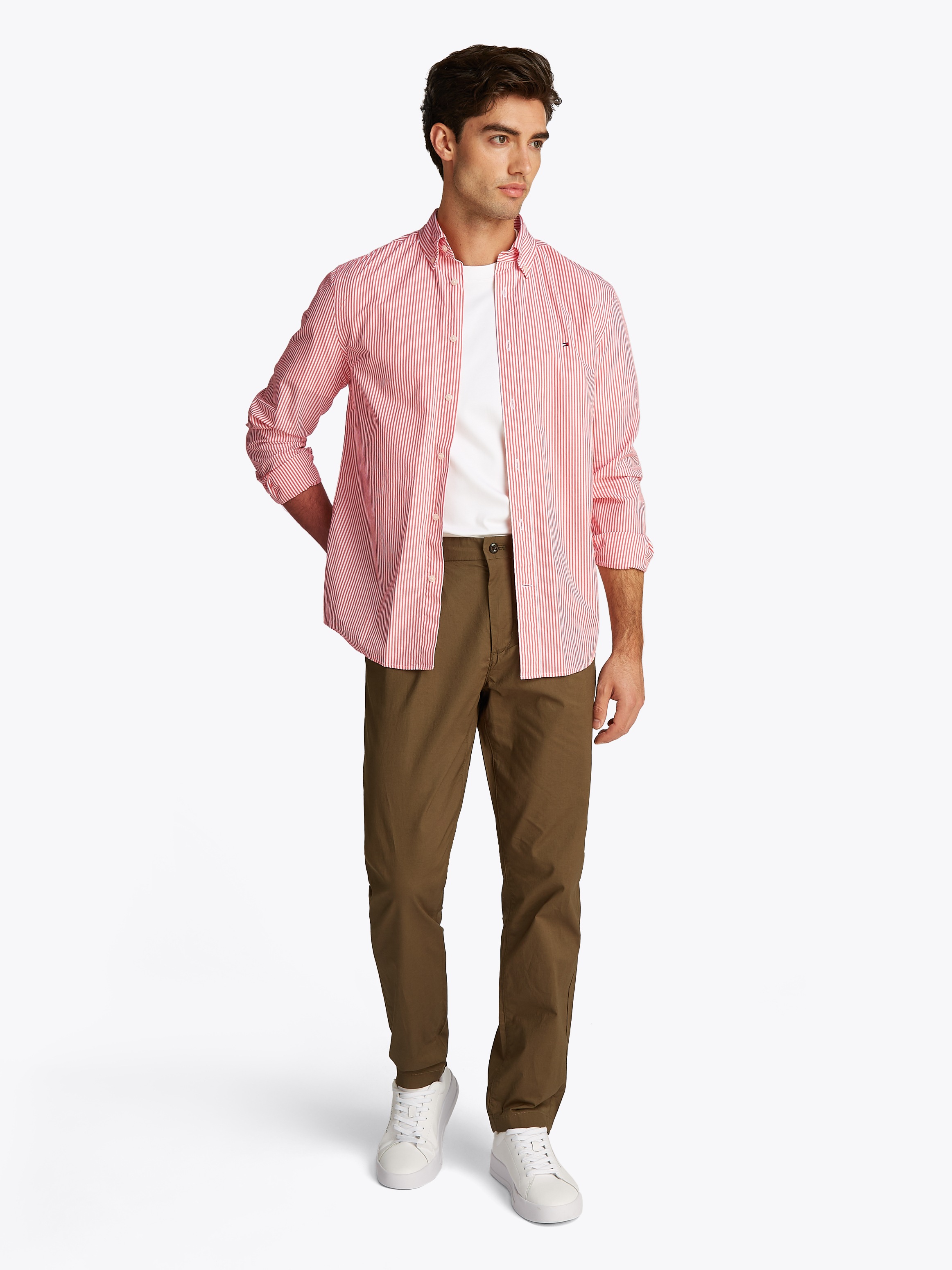 Tommy Hilfiger Langarmhemd »FLEX POPLIN CLASSIC STP RF SHIRT«, mit Sreifenmuster