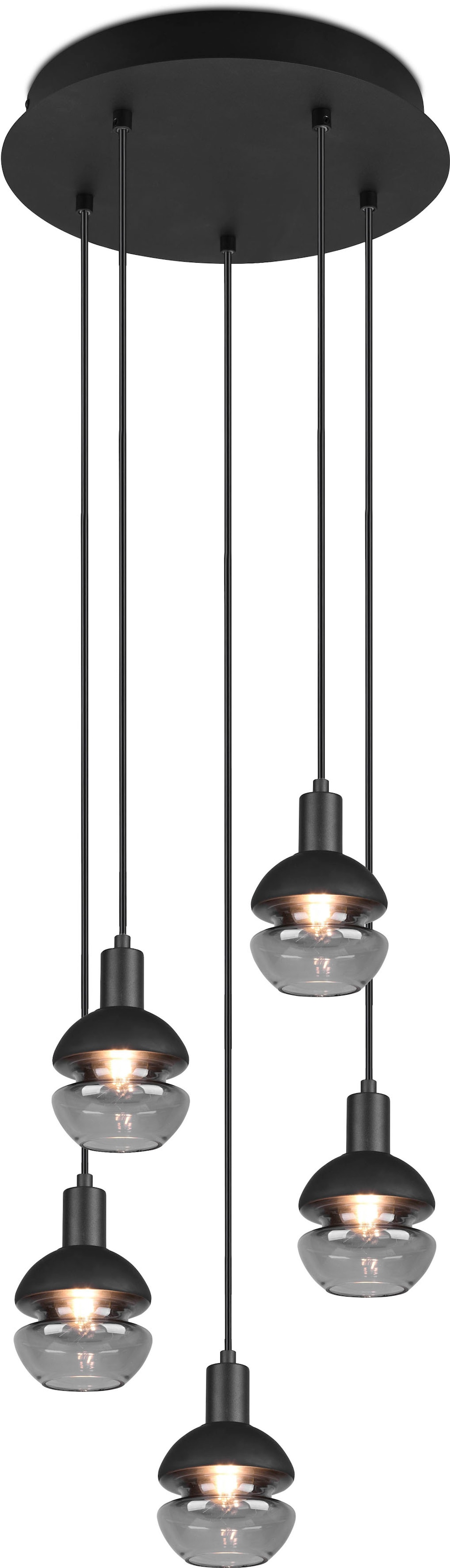TRIO Leuchten Pendelleuchte »Mela«, 5 exkl Glasschirm, 25W flammig-flammig, | 5-flammig 5xE14 max BAUR höhenverstellbar Hängelampe