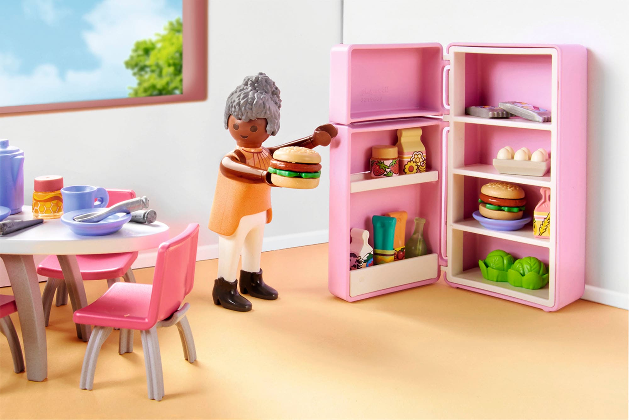 Playmobil® Konstruktions-Spielset »Küche mit Essplatz (71608), myLife«, (105 St.), Made in Europe