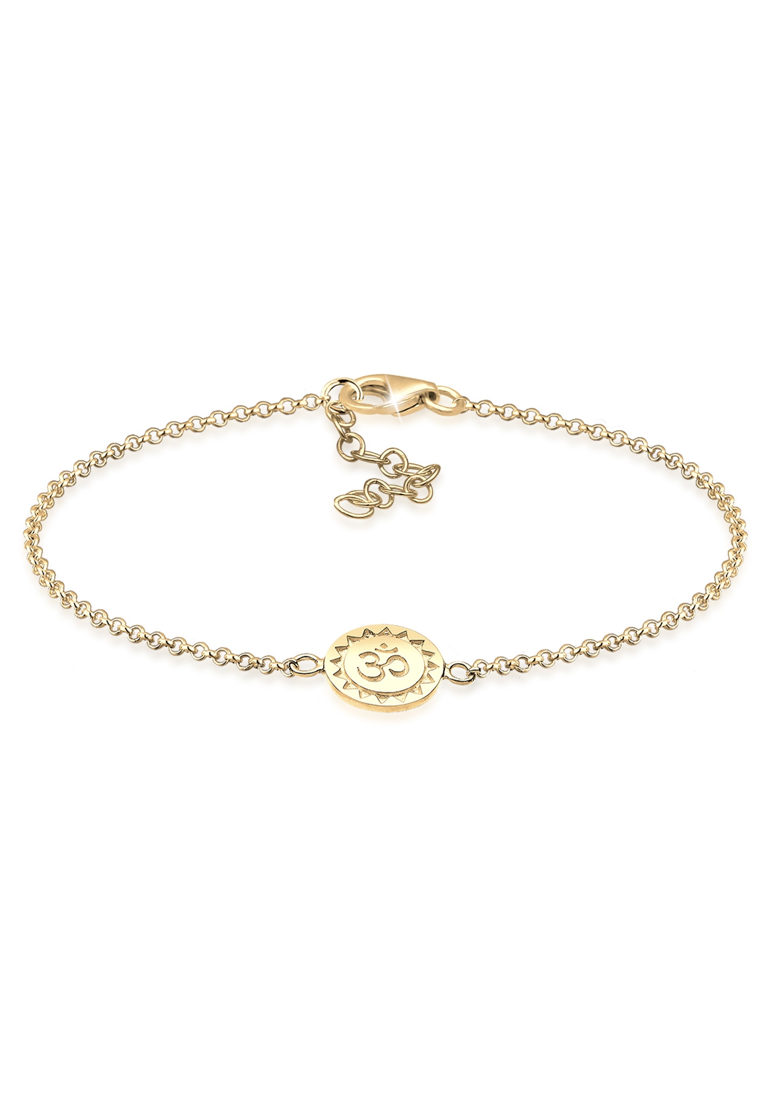 ELLI Damen Armkette "Armband OM 925 Sterling Silber", 200, Silber 925 (Sterlingsilber), gold, Silber 925 (Sterlingsilber), Armbänder