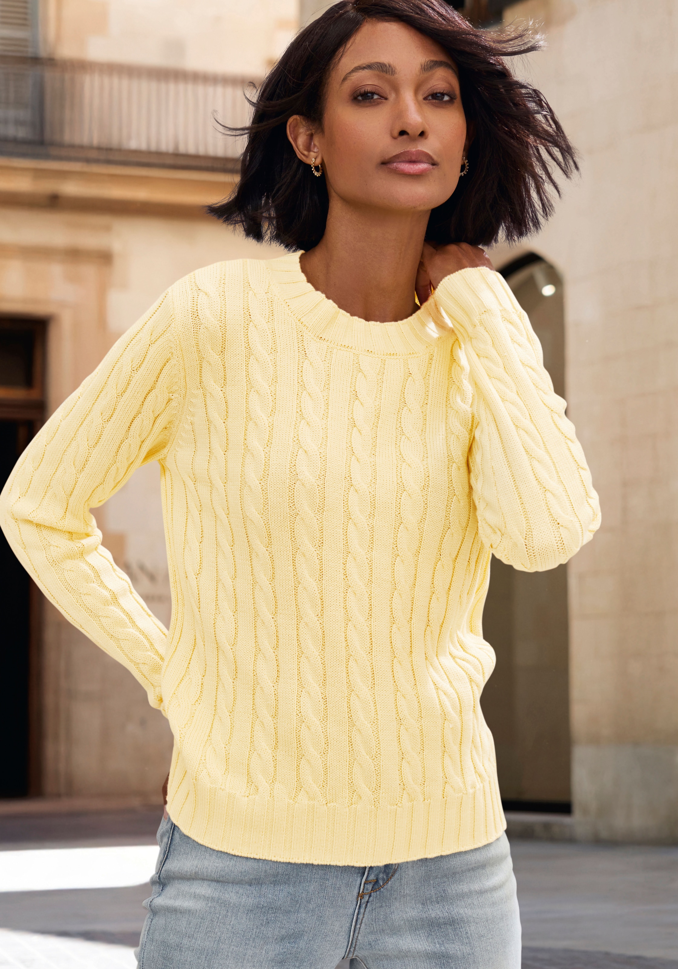 LASCANA Rundhalspullover günstig online kaufen