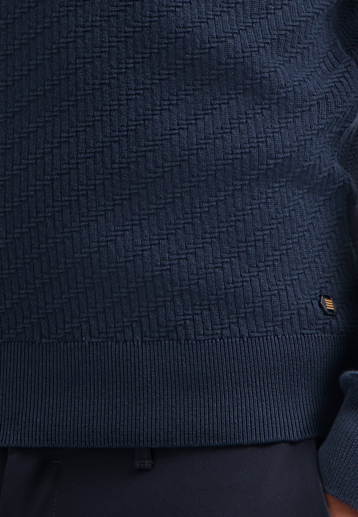 NO EXCESS V-Ausschnitt-Pullover »No Excess Pullover mit diagonaler Strickstruktur«
