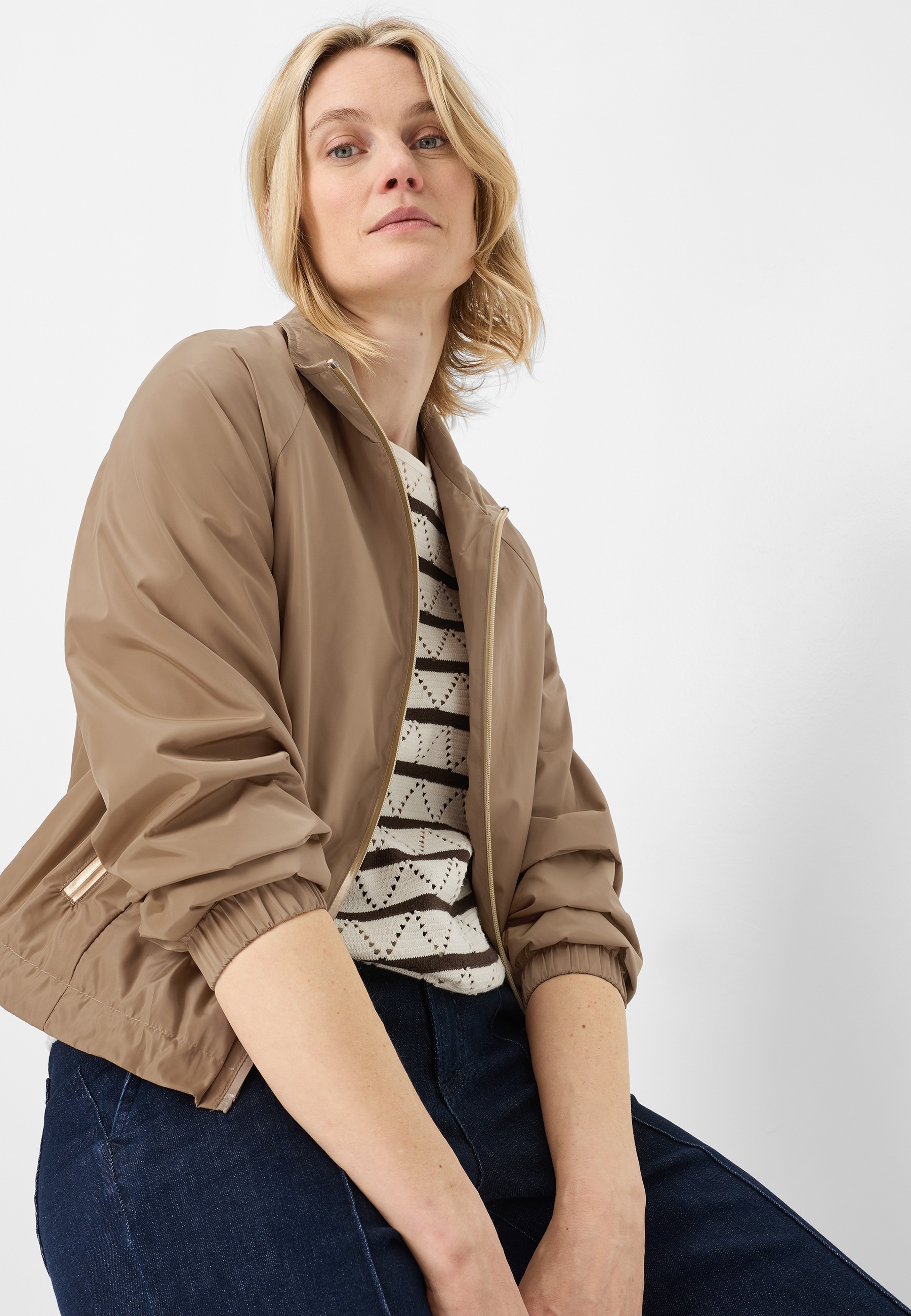 Fuchs Schmitt Blouson Umschlagkragen, Regular Fit, leicht glänzende Qualitä günstig online kaufen