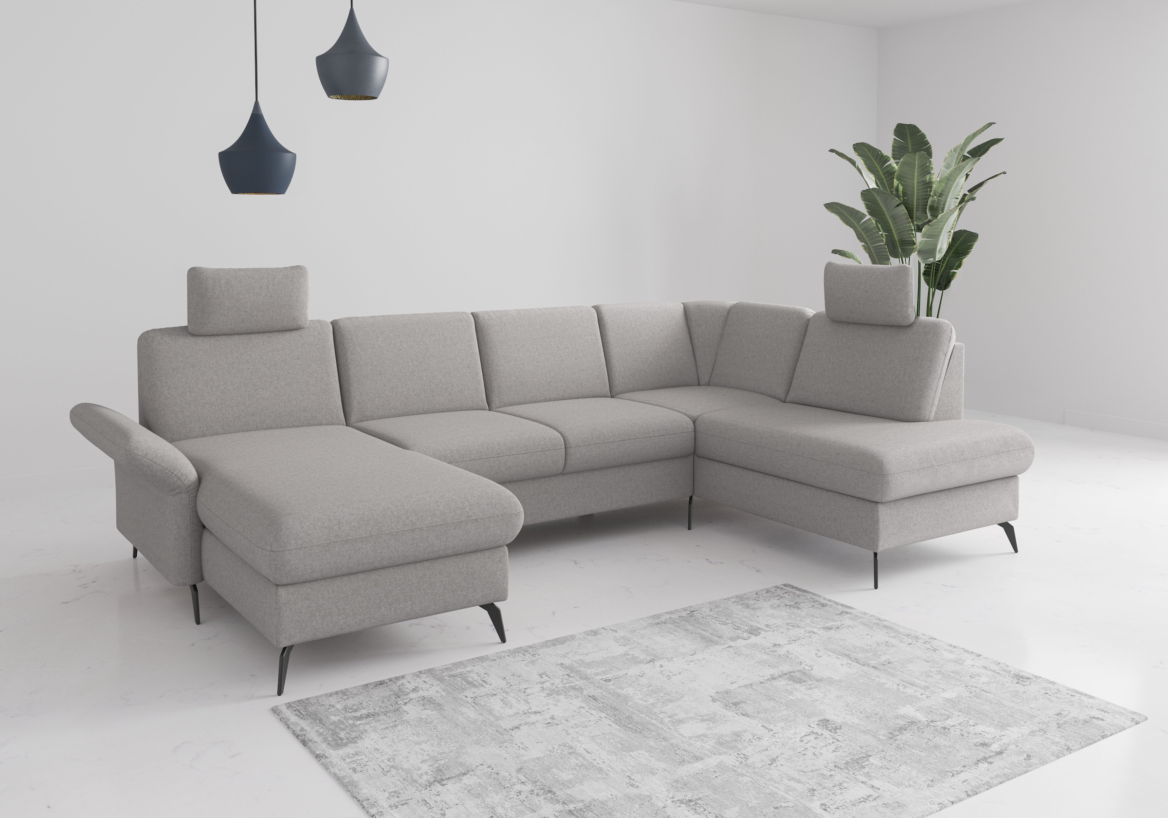 OTTO home Wohnlandschaft "Rochelle" wahlweise mit Schlaffunktion, Bettkasten und Armteilverstellung