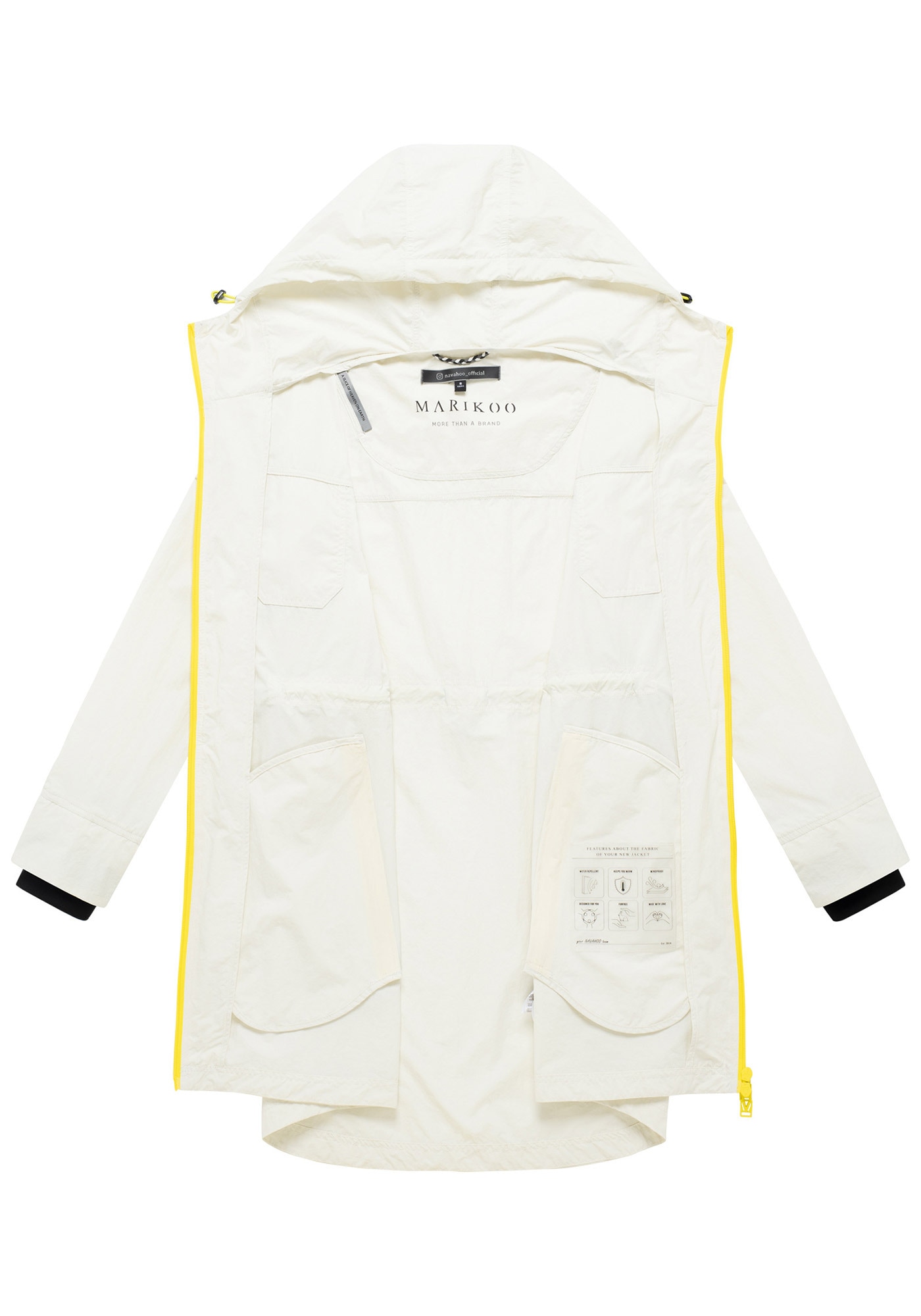 Marikoo Outdoorjacke »Trüffelbonbon« Funktionale Outdoorjacke mit Kapuze und Kordelzug