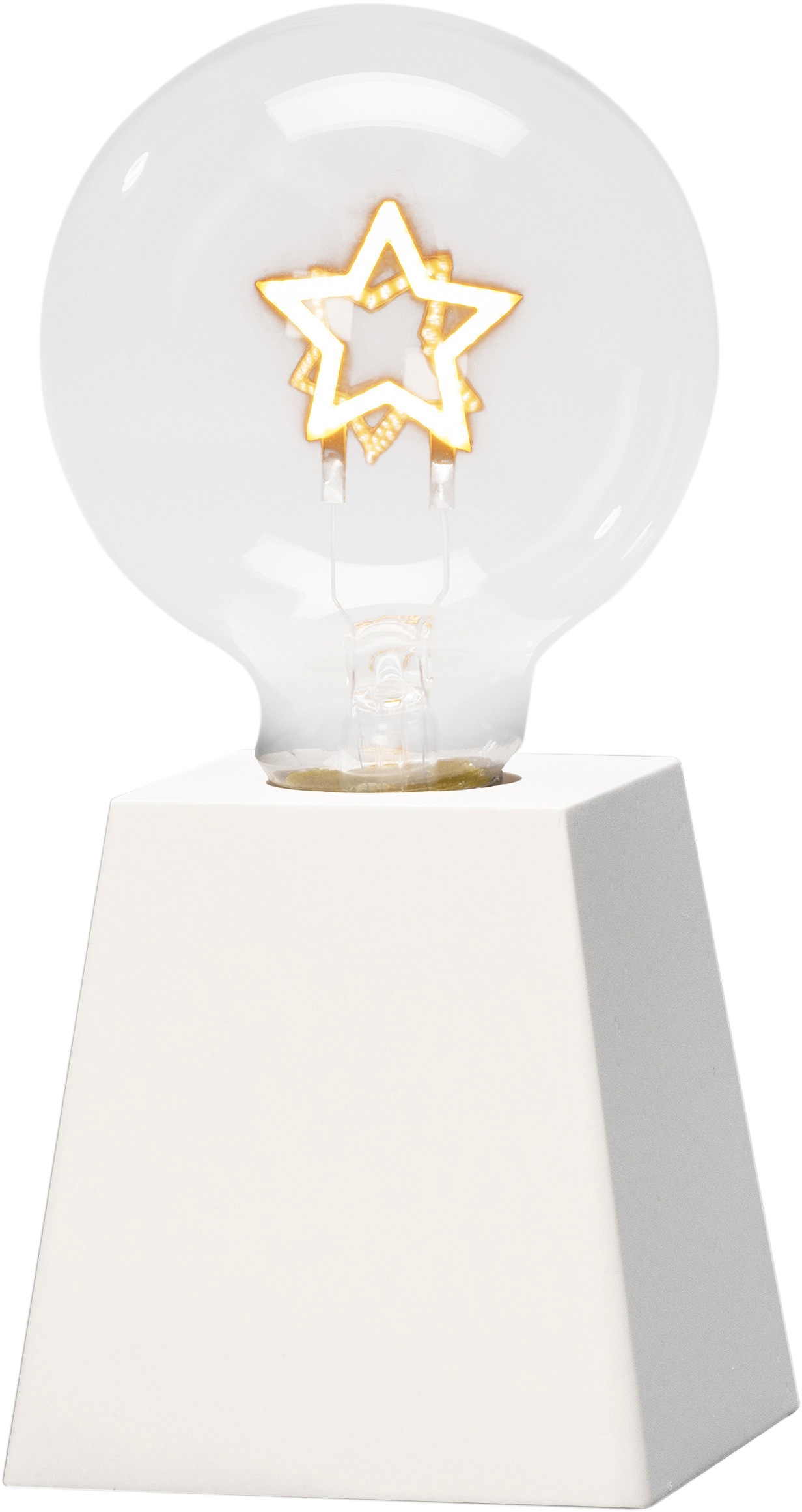 Konstsmide LED Tischleuchte Mit Spirale & Timer – Batteriebetrieben, USB, Bernsteinfarben
