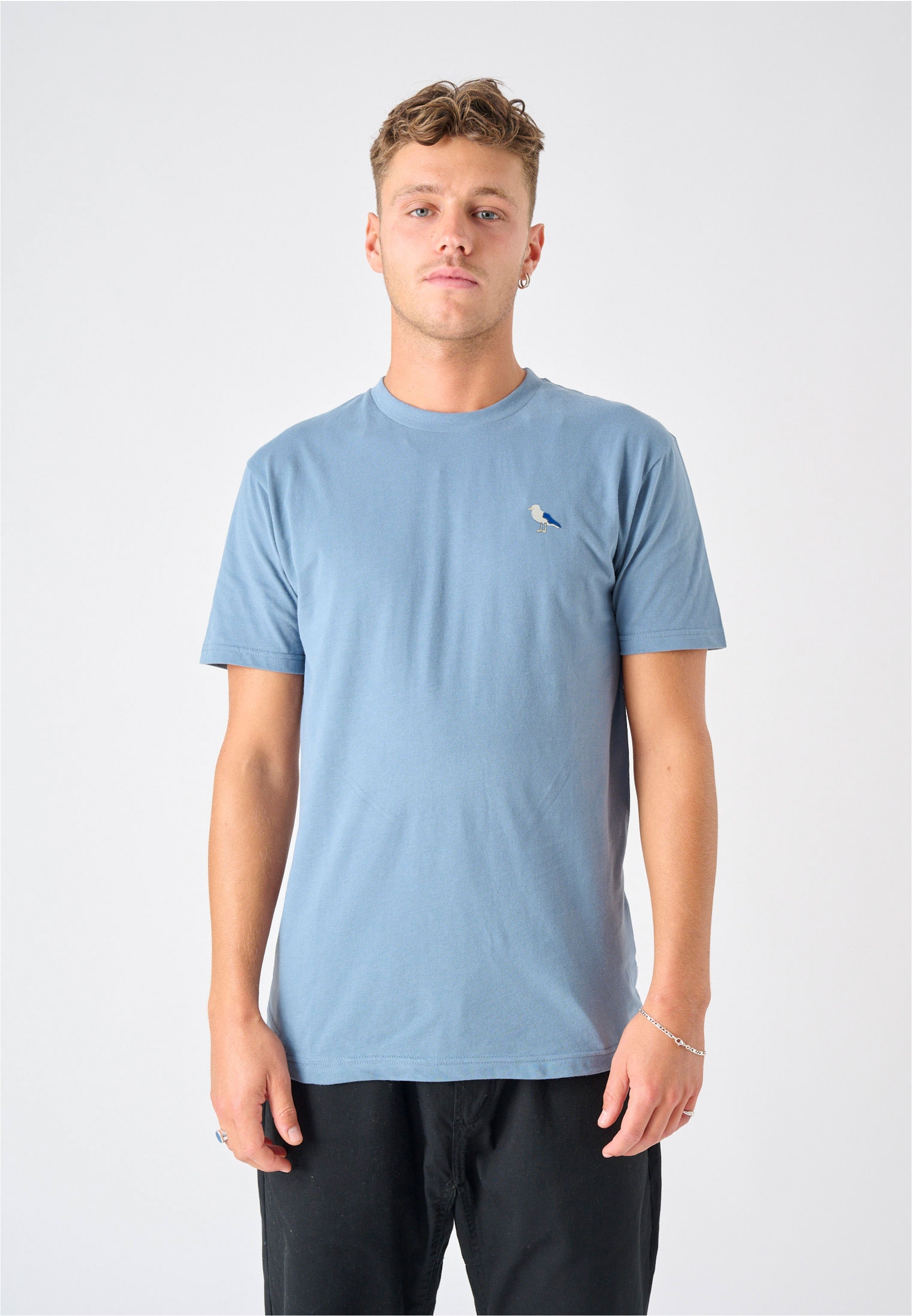 Cleptomanicx T-Shirt "Embro Gull" 1 Stk. tlg. mit Gull-Stickerei günstig online kaufen