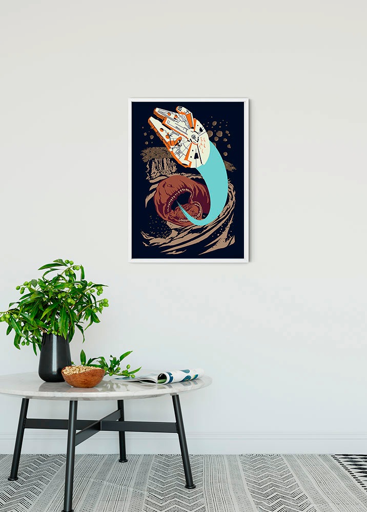 Komar Bild »Star Wars Classic Vector Asteroid Worm« Star Wars 1 Stk. tlg. Wandbild zur Dekoration im Kinderzimmer - ohne Rahmen