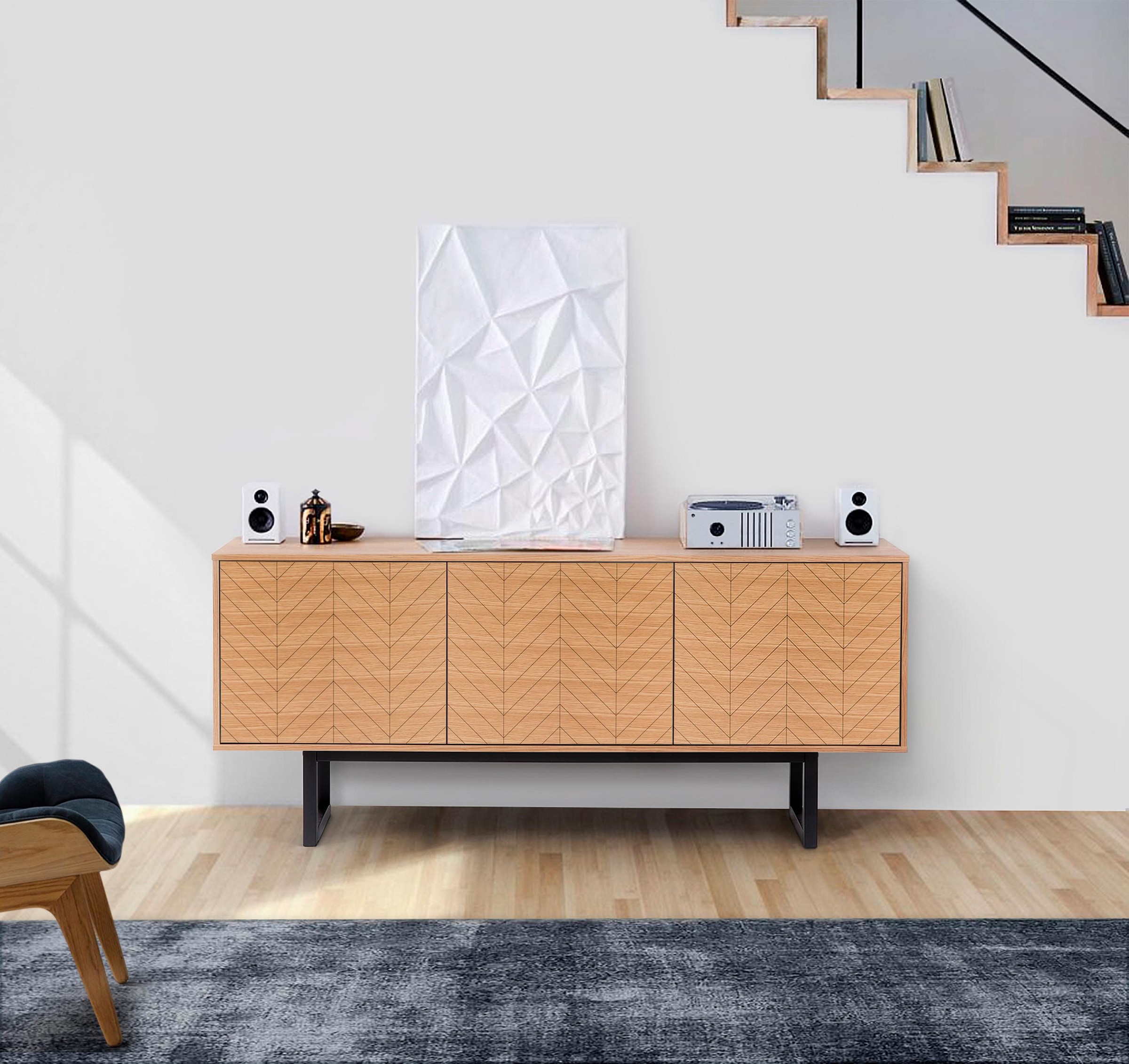 Woodman Sideboard "Noella", Kommode im schlichten skandinavischen Design, Breite 175 cm