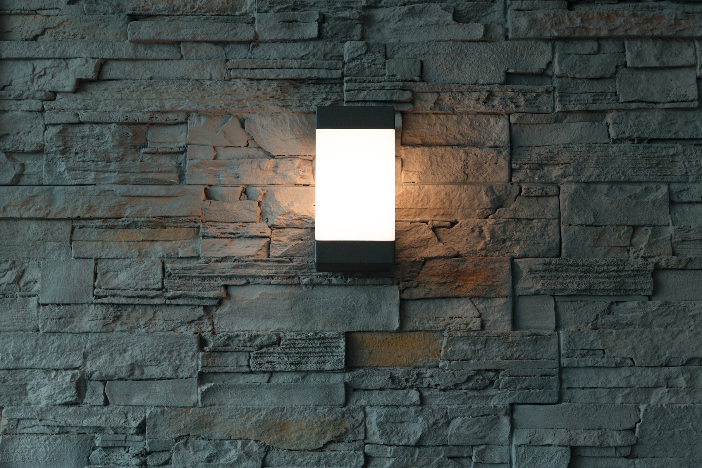 Außen-Wandleuchte HEITRONIC "Madeleine", grau (anthrazit), B:10cm H:20cm T:11,5cm, Leuchten, Wandlampe, Außenlampe, matter Rundum-Lichtaustritt 2