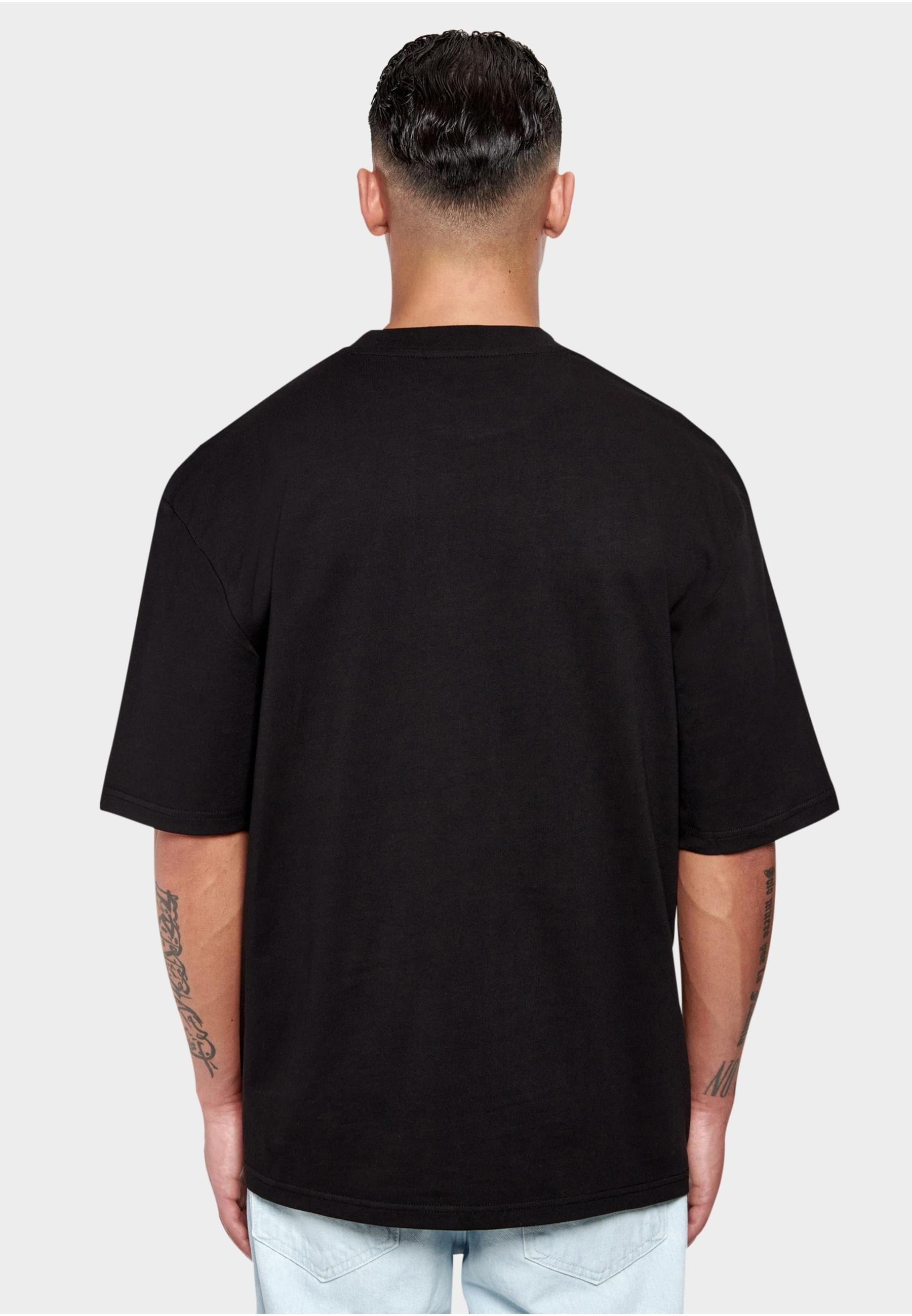 Dropsize T-Shirt »Dropsize Herren Heavy Oversize Metal Patch Basic T-Shirt«, (1 tlg.)