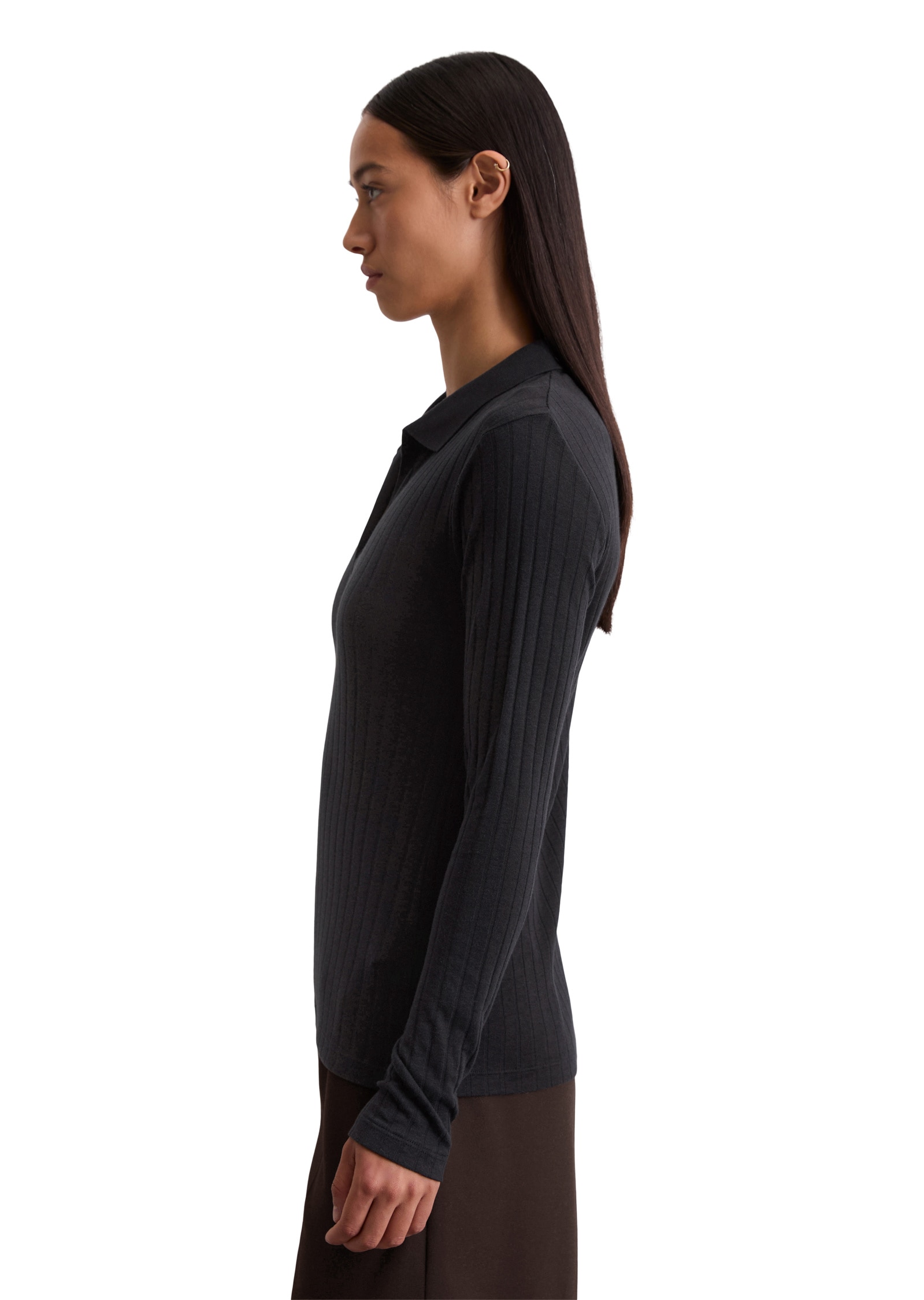 Marc O'Polo Langarm-Poloshirt »aus Organic-Cotton-Modal-Mix«