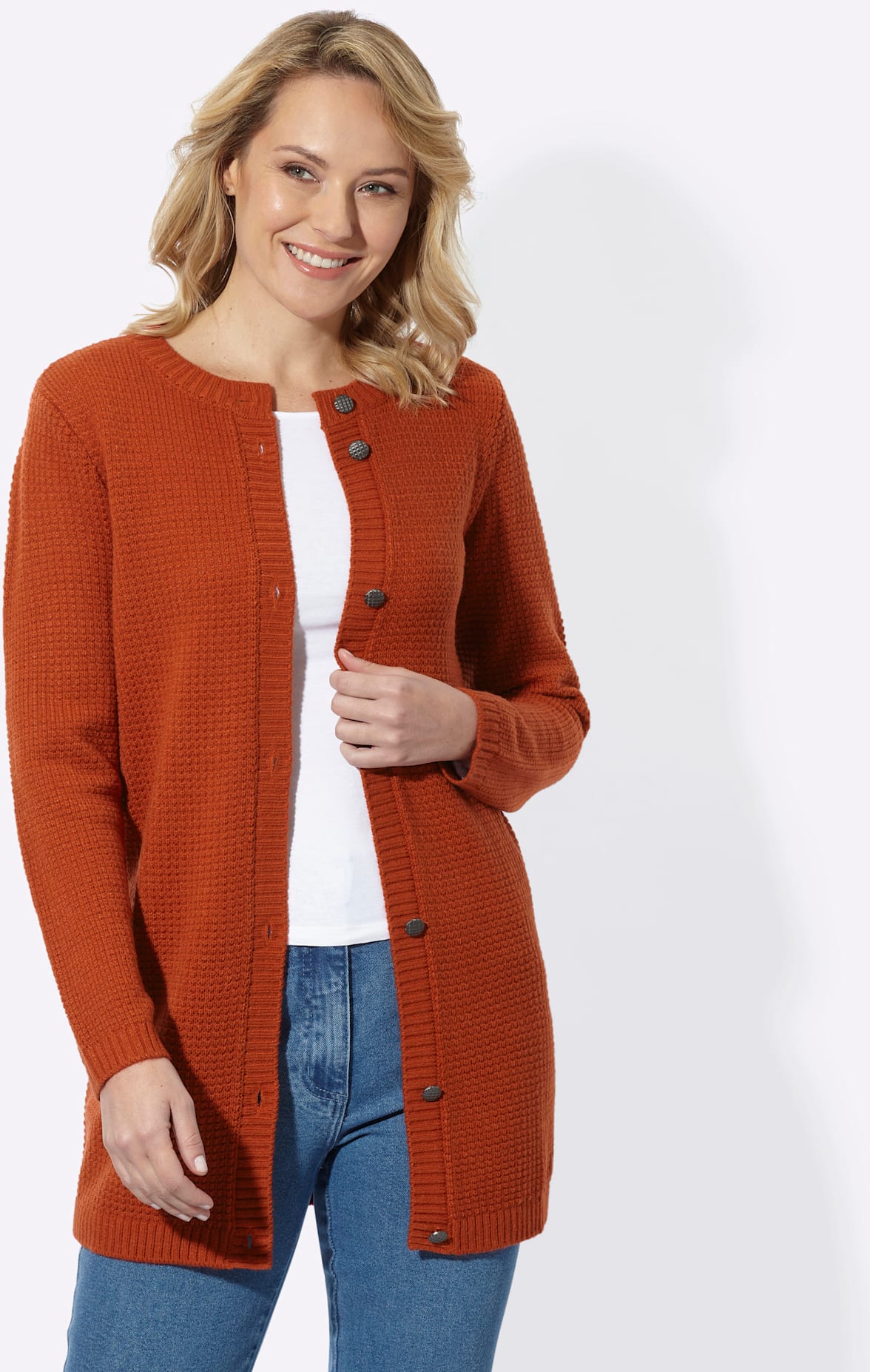 Classic Basics Longstrickjacke