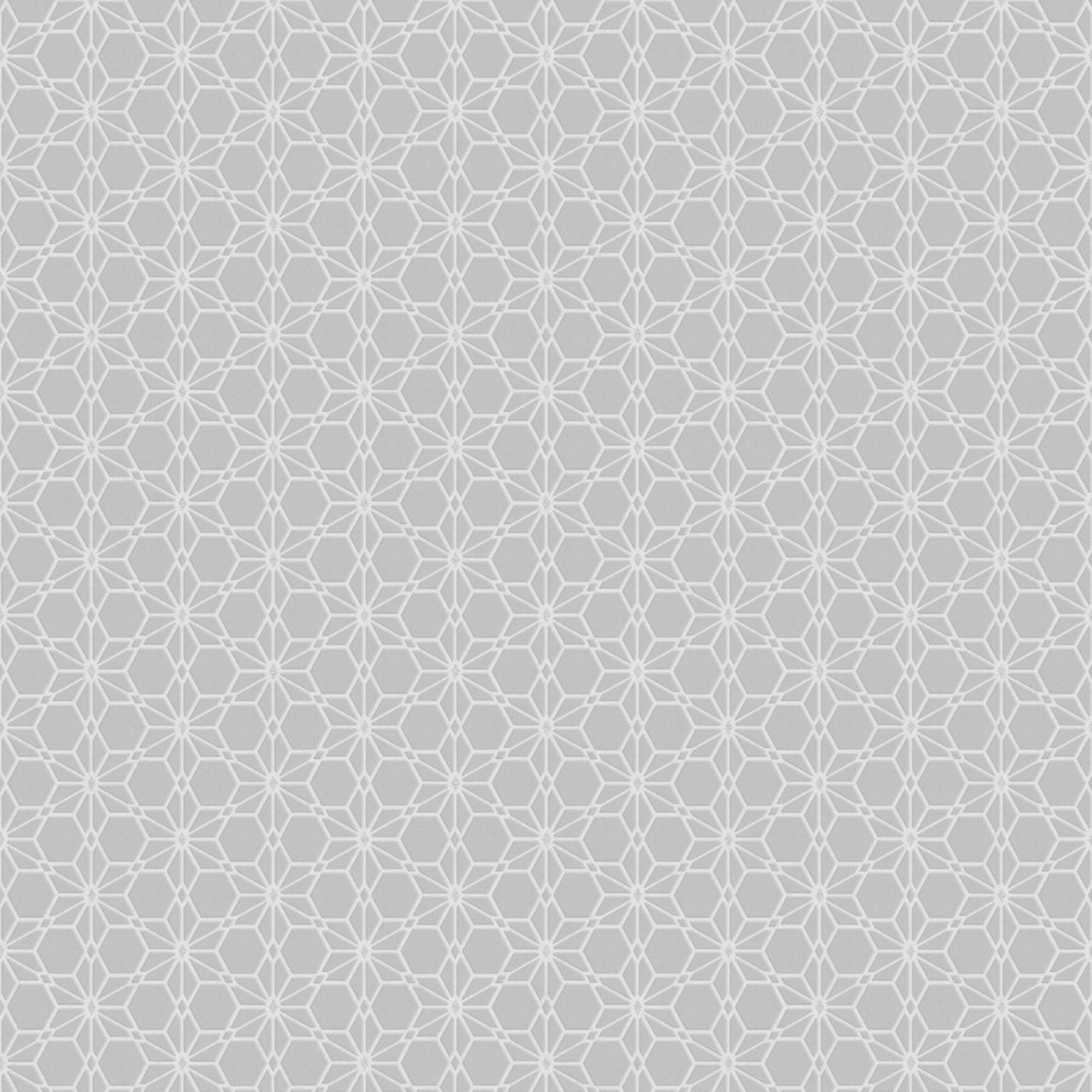 WOW Vliestapete "Mini Design" geometrisch aufgeschäumt Grau - 10m x 52cm