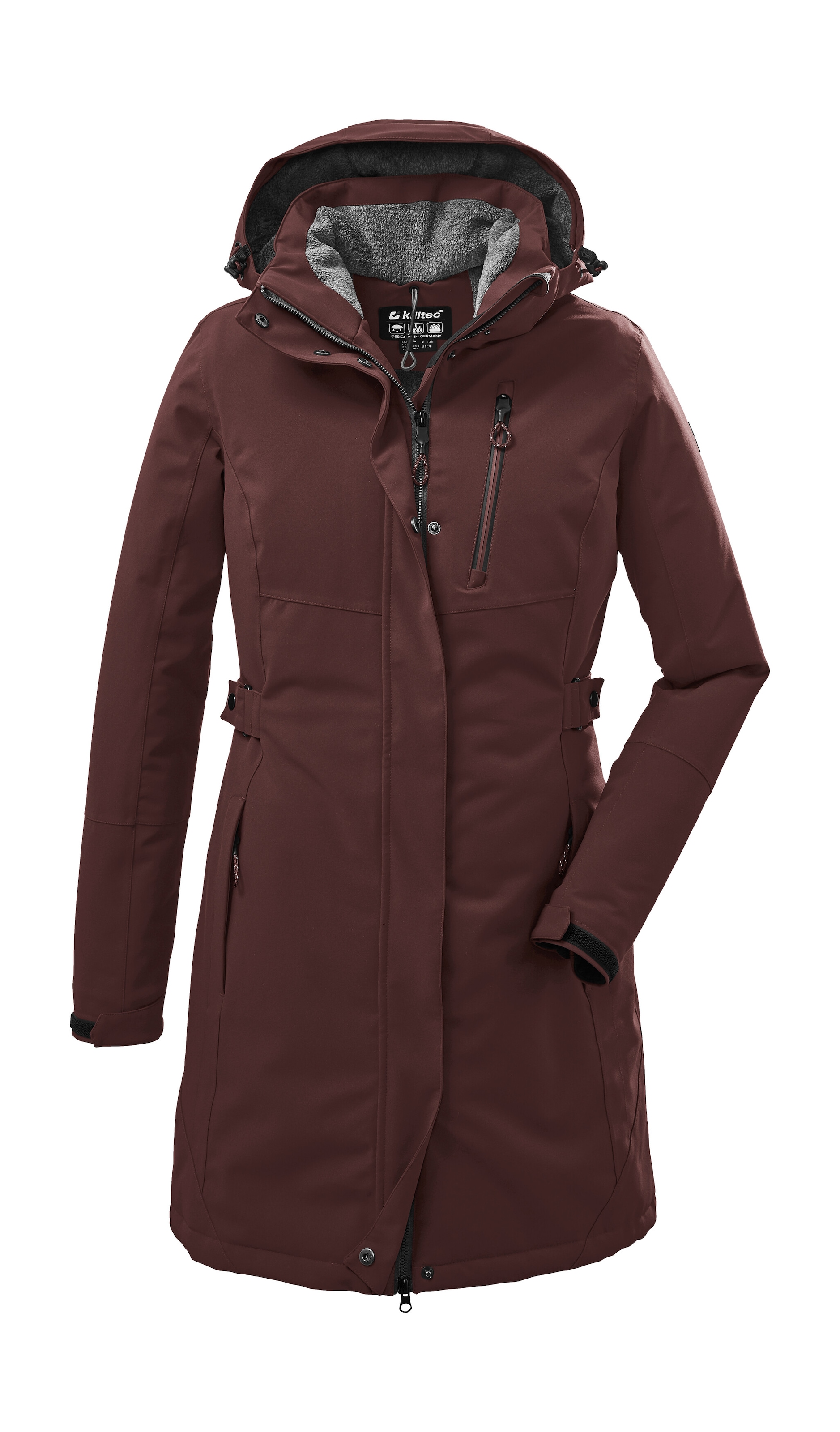 Killtec 1100000002199 "KOW 165 WMN PRK" Wasser- und winddichter Parka mit Teddyfleece und abnehmbarer Kapuze