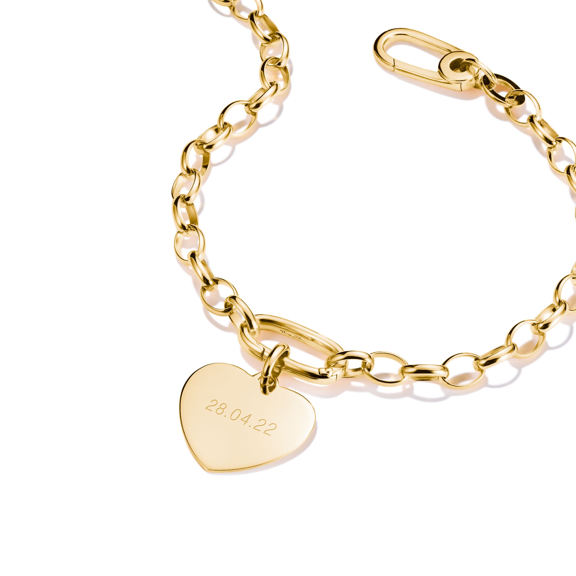 THOMAS SABO Charm Herz »Charm Herz groß - Connect, CC1274-001-21, CC1274-413-39«