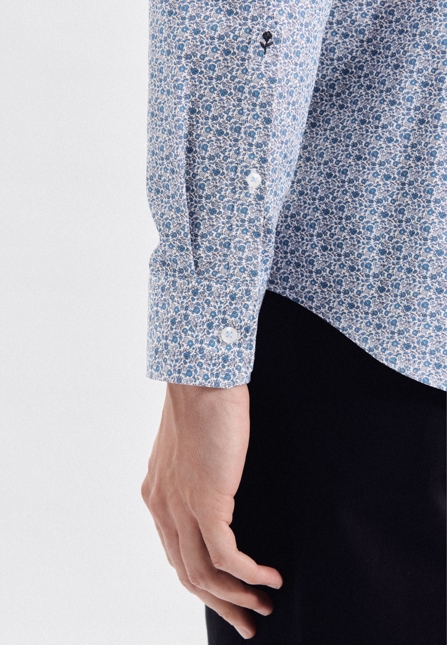 Thumbnail - seidensticker Businesshemd "X-Slim" X-Slim 1/1 Button-Down-Kragen Druck