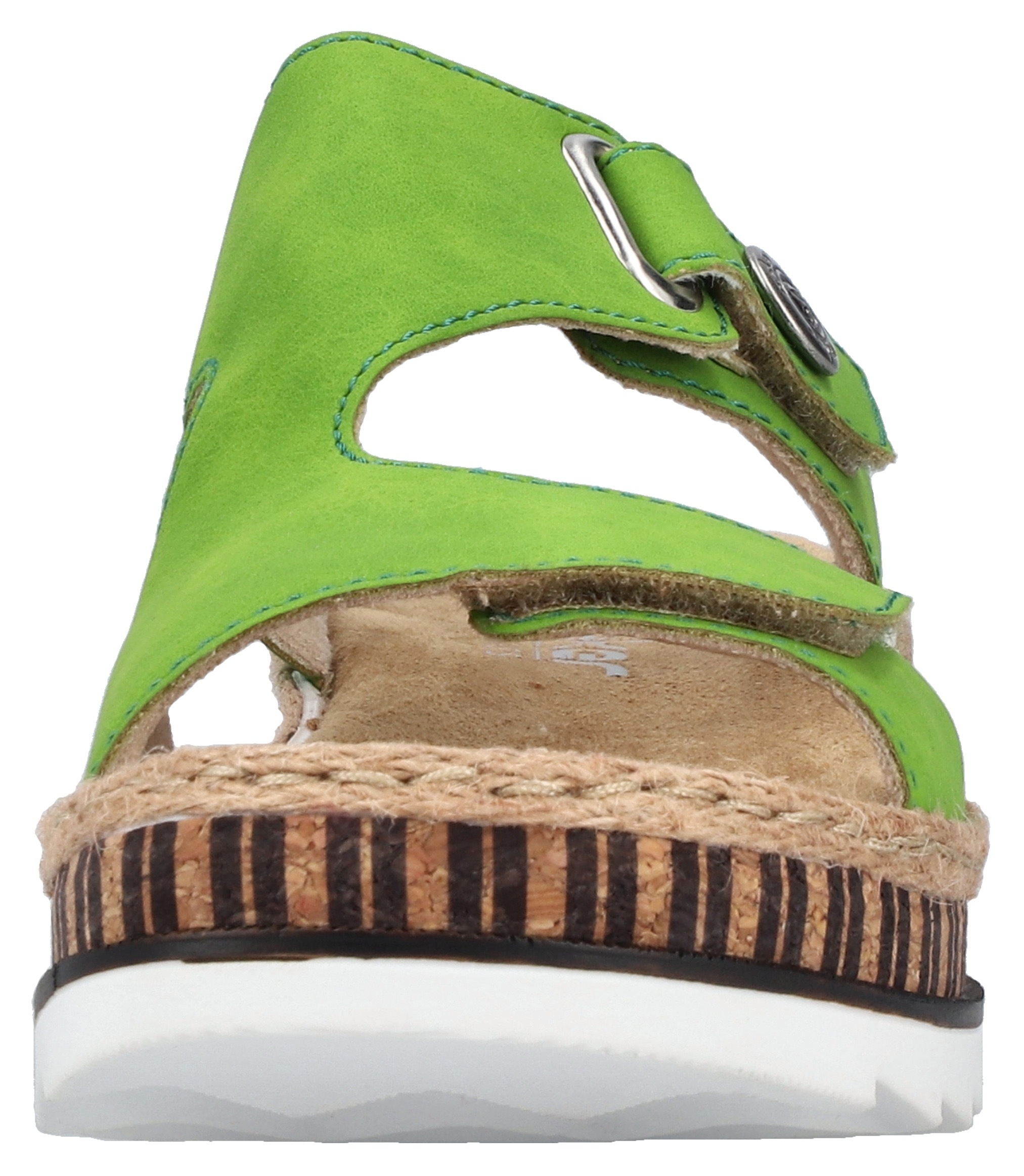 Rieker Pantolette, Sommerschuh, Strandschuh, Hausschuh mit trendigem Keilabsatz